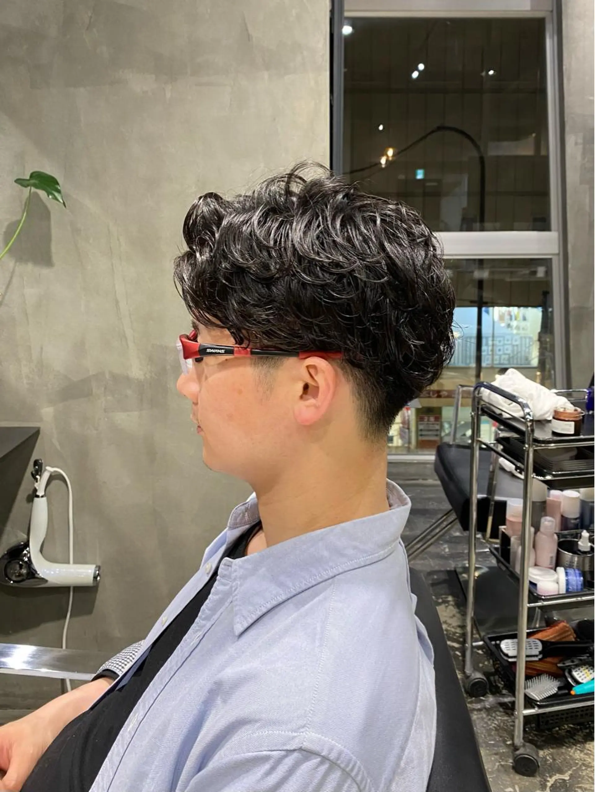 ショート パーマ メンズ カット パーマ Agu hair lore沼館店所属・八戸パーマ/メンズパ ーマ/シンゴ。のヘアスタイル