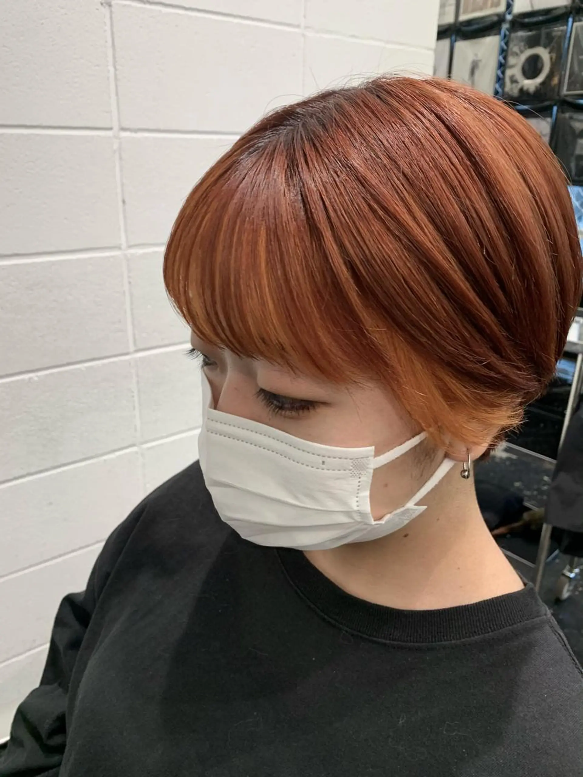 ショート カラー ヘアアレンジ ブリーチ オレンジ カット ヘアカラー トリートメント 艶ハイトーン/ヘア アレンジAYAKAのヘアスタイル