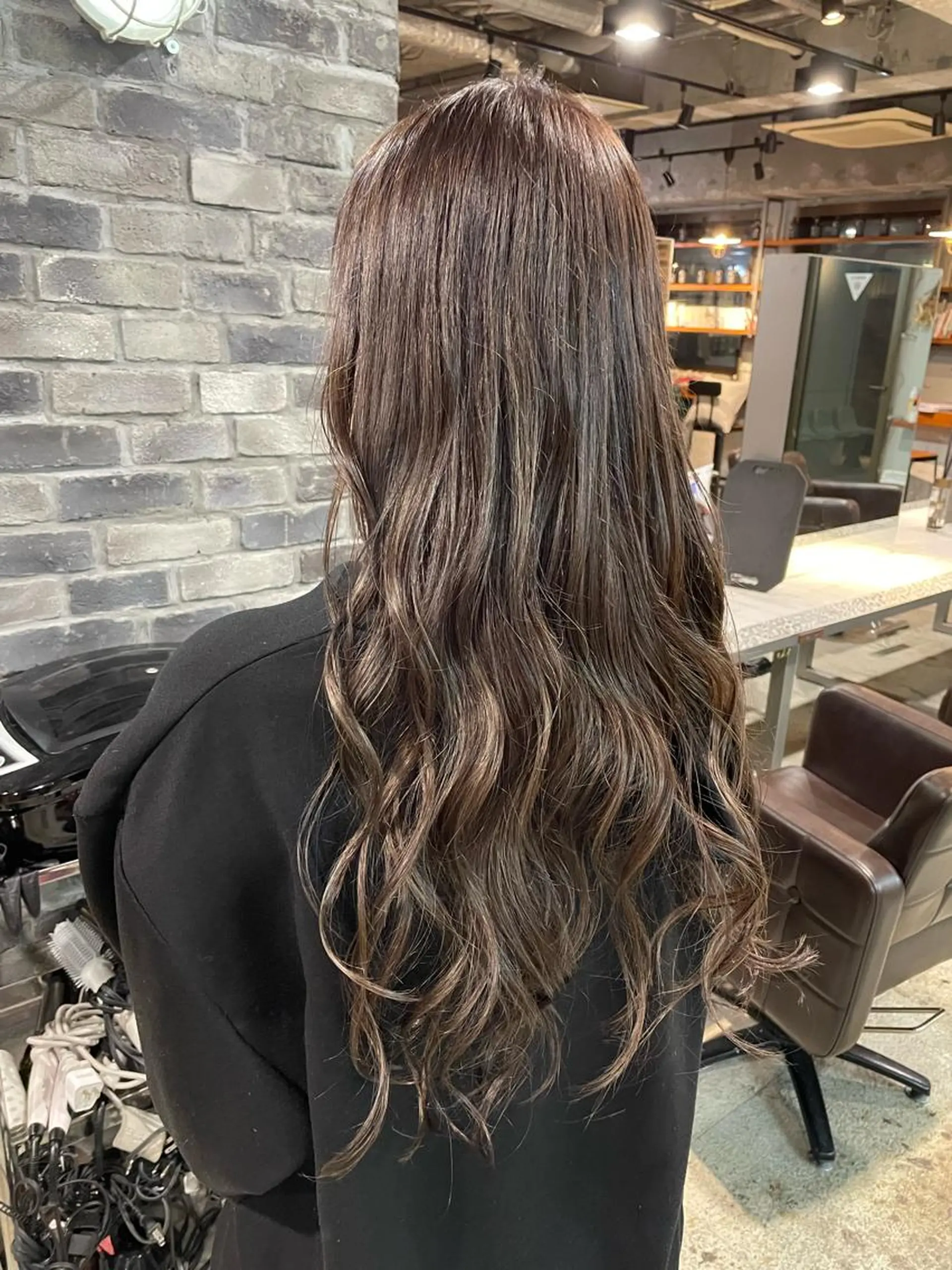 ロング カラー ハイライトカラー ラベンダーカラー ハイライト 🍀アレンジ簡単ヘア ☘️石田万里奈🍀のヘアスタイル