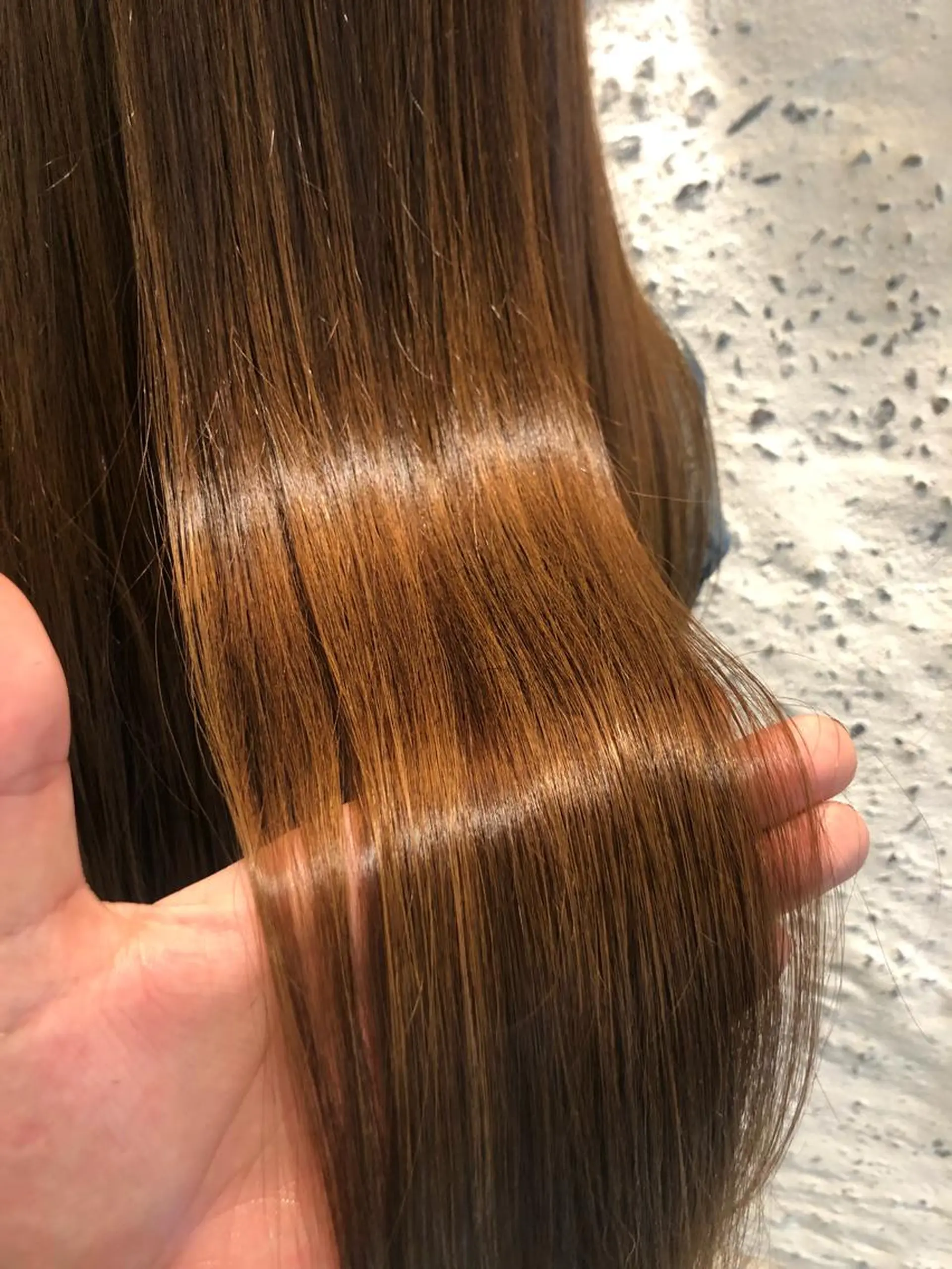 ロング カラー オレンジ Silk-lei【銀座店】所属・銀座/美髪縮毛矯正 /髪質改善/山本翔華のヘアスタイル