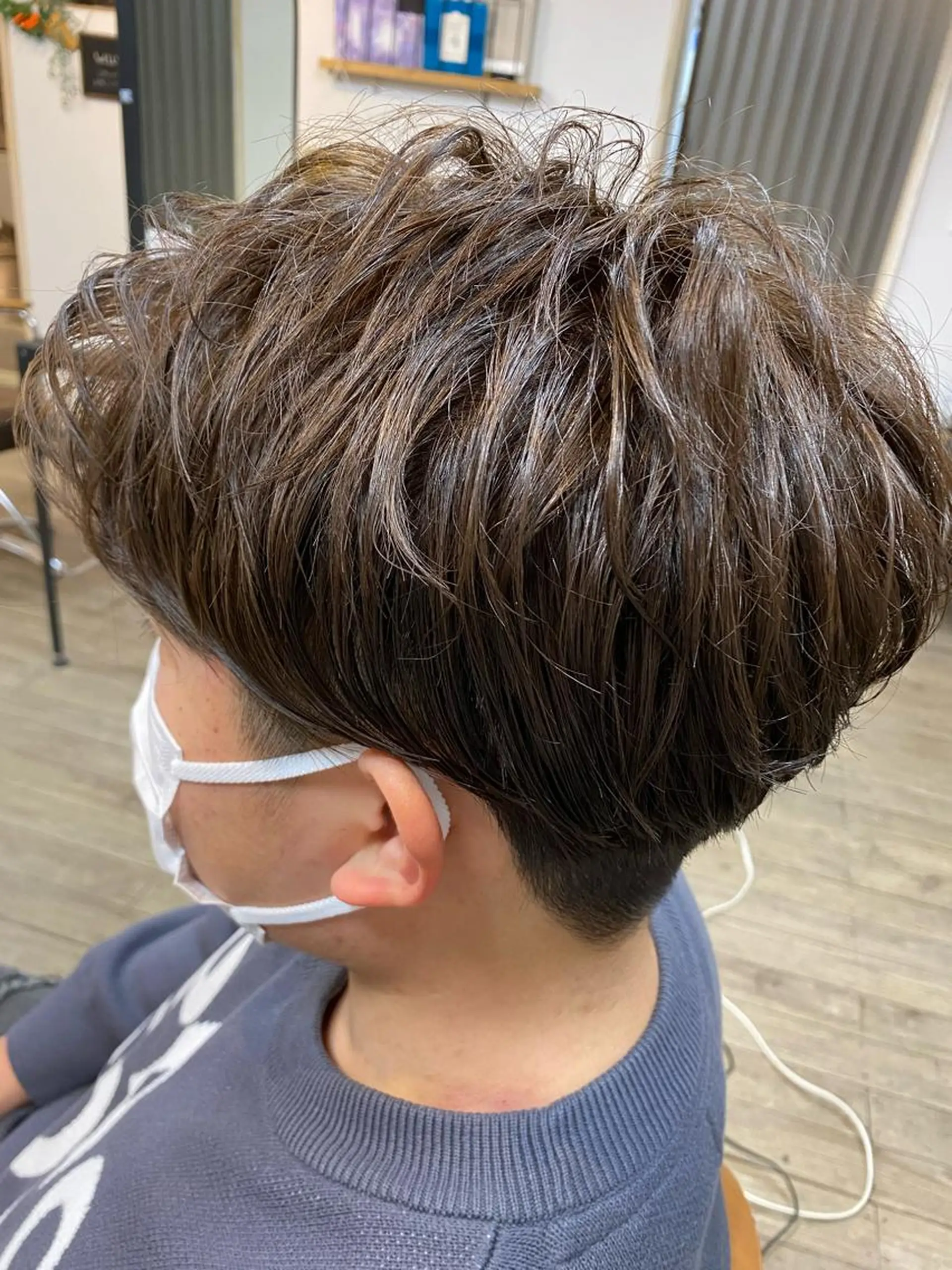 ショート メンズ アッシュ アッシュブラウン 卒業式のヘアスタイル ku-to 北浦和店所属・✨ミニボブ特化✨ ✂︎Raimu✂︎のヘアスタイル