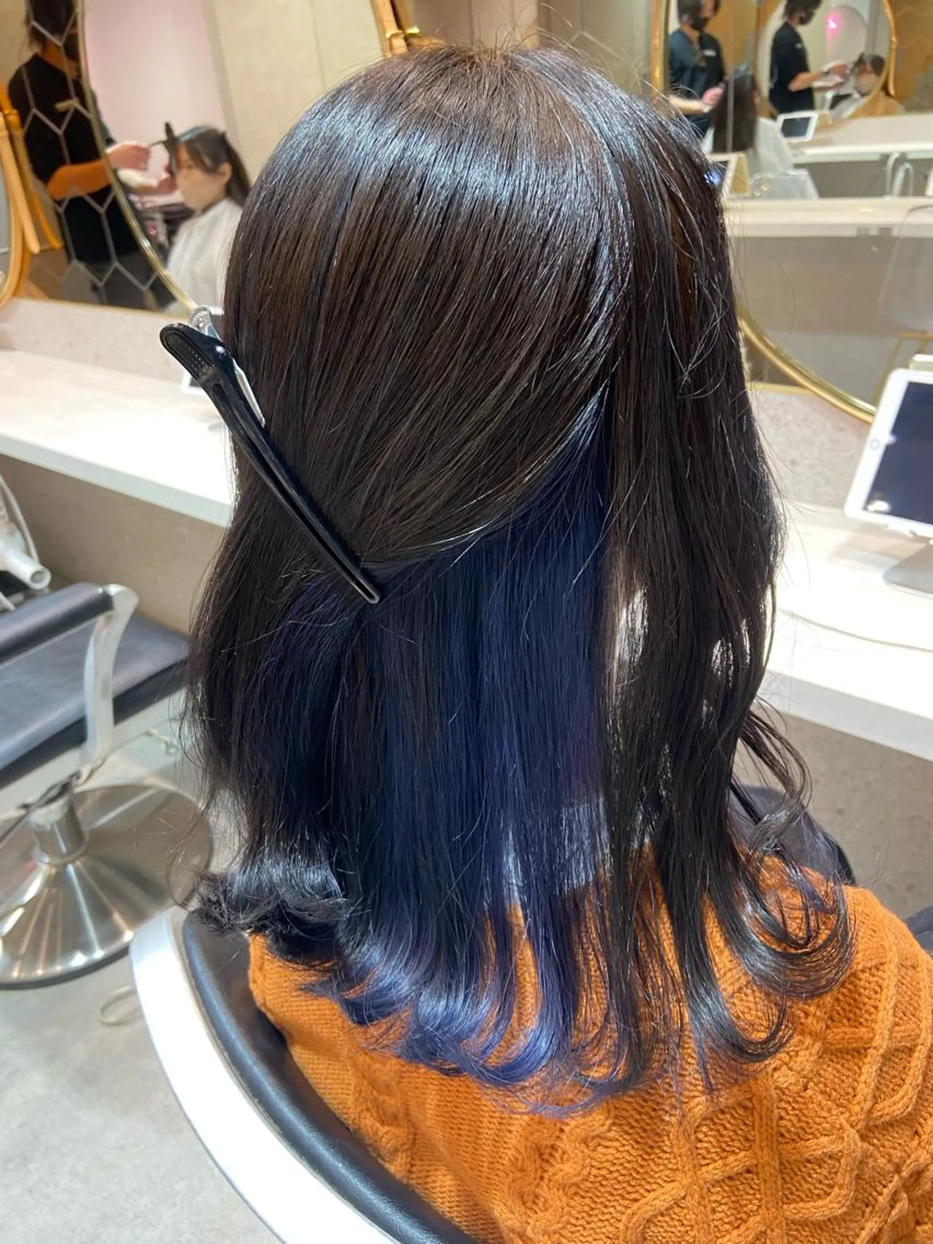 セミロング カラー 新宿/韓国ヘア 中明度カラー/かやのヘアスタイル