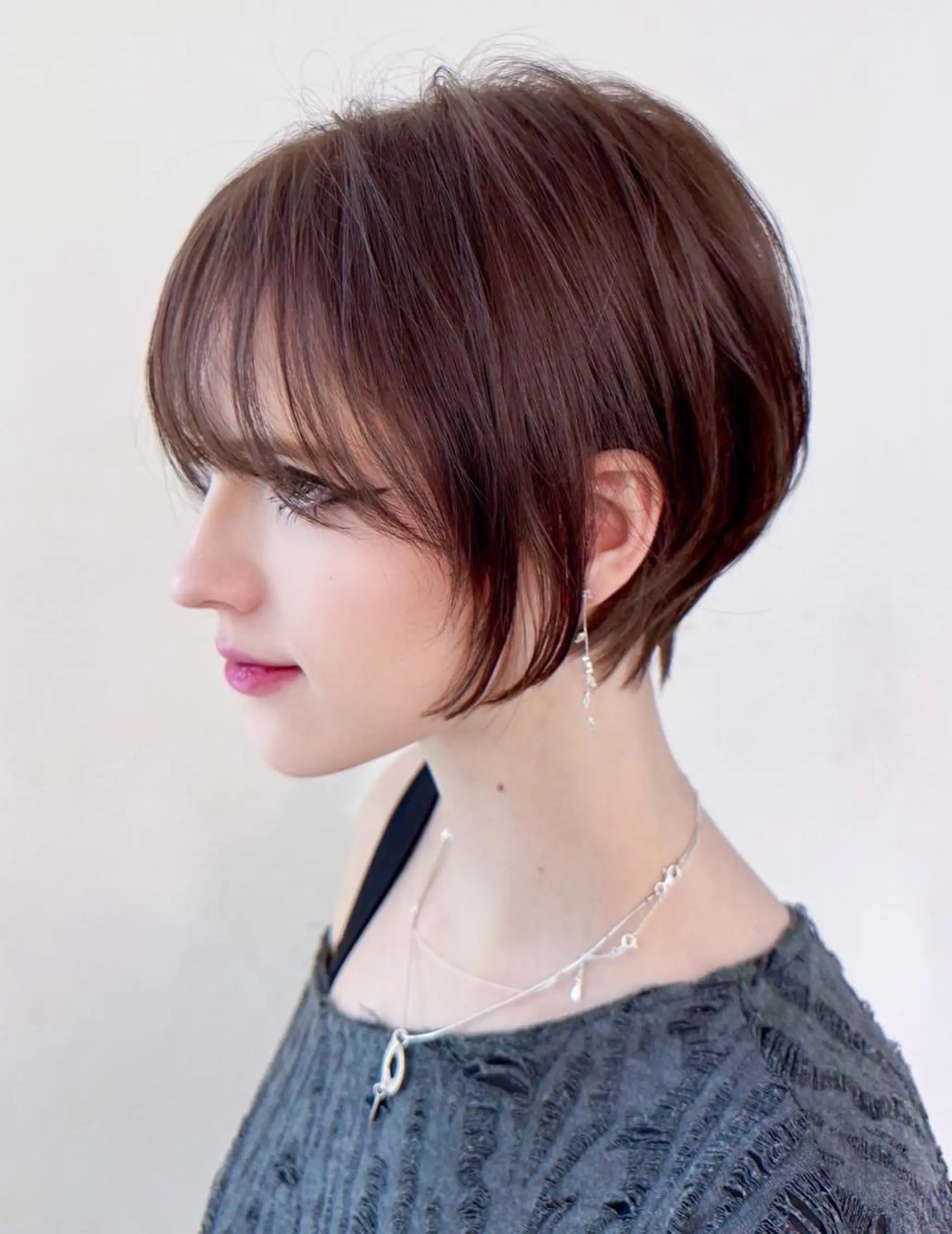 カラー ショート くびれヘア 顔まわりレイヤー 顔周りカット レイヤーカット ショートヘア カット ヘアカラー トリートメント ITbyALBUM 下北沢店のヘアスタイル