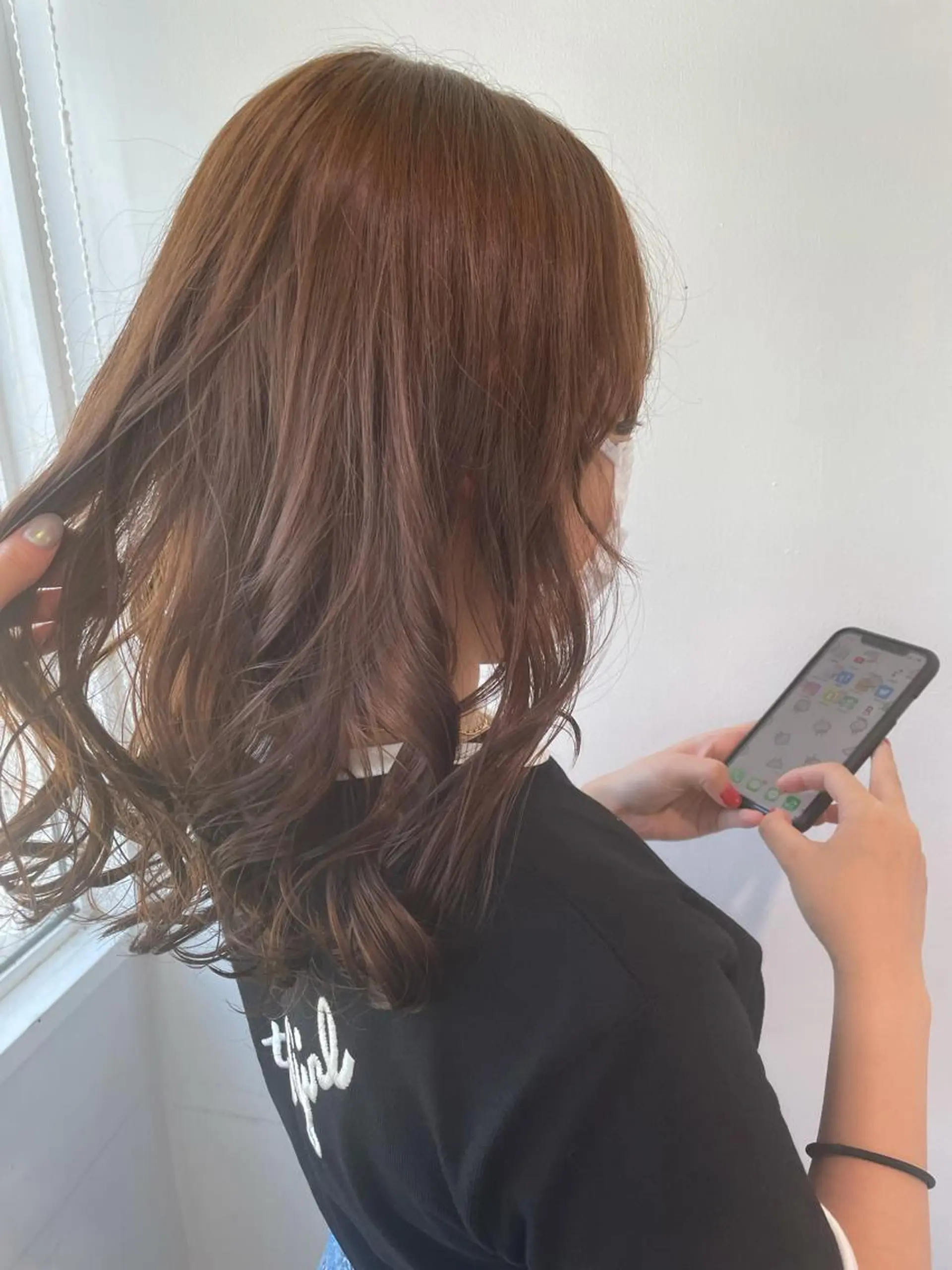 ロング カラー ヘアアレンジ 🪞韓国🤍大人っぽ 艶髪🤍FRUITSのヘアスタイル