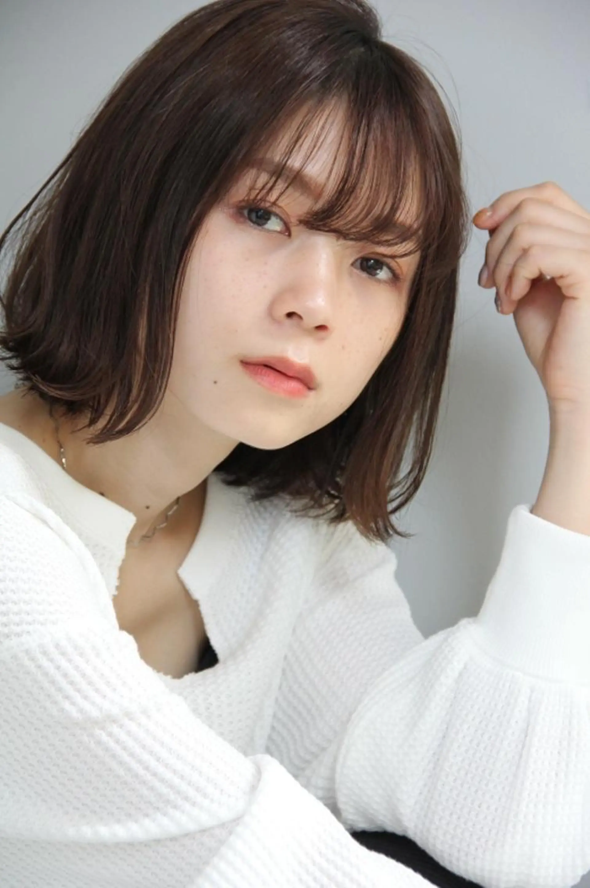 ミディアム カラー 透明感ハイトーン☆ 今津 佑太のヘアスタイル