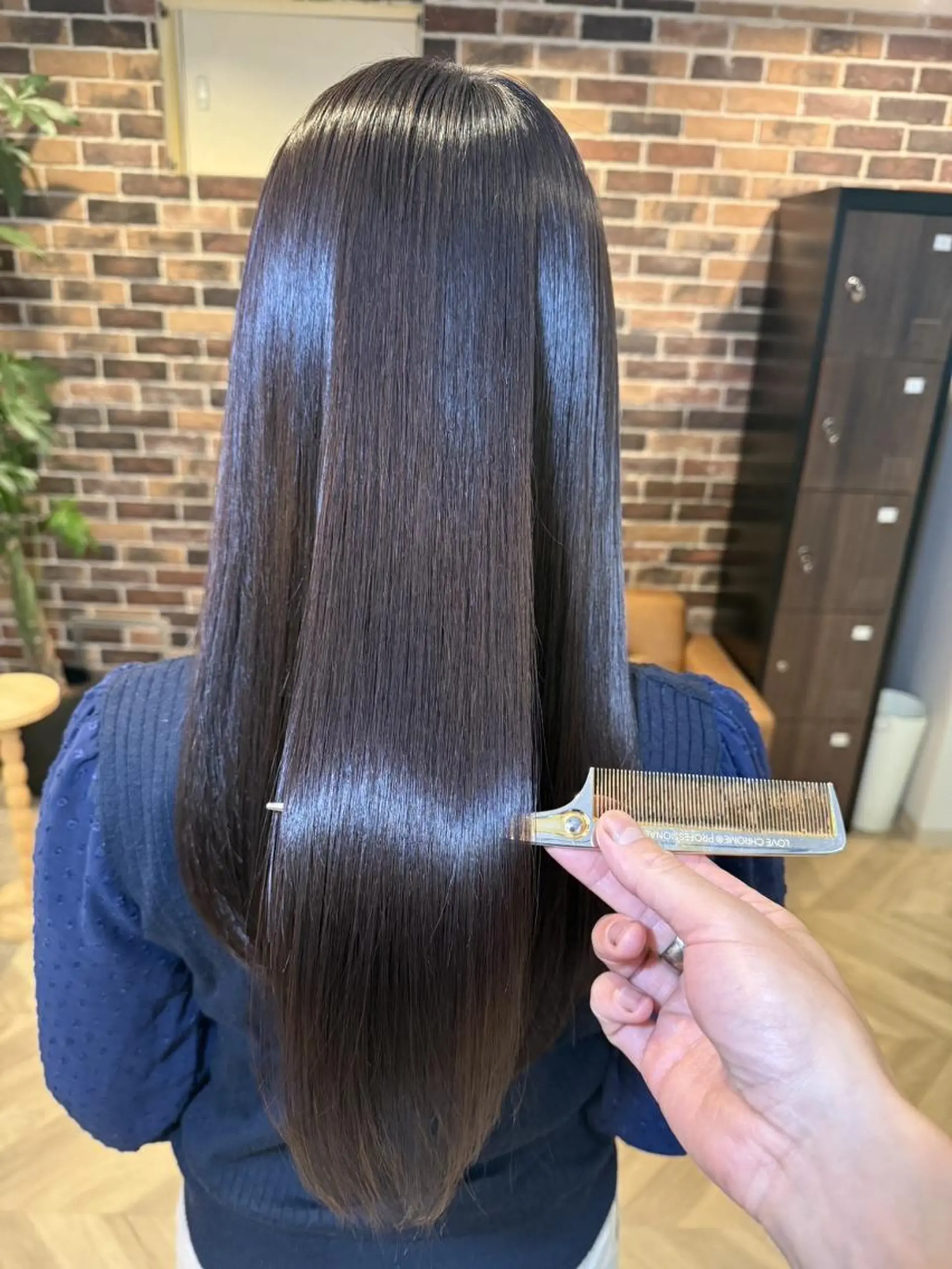 カラー ロング 髪質改善 縮毛矯正 トリートメント AROMA awanoのヘアスタイル