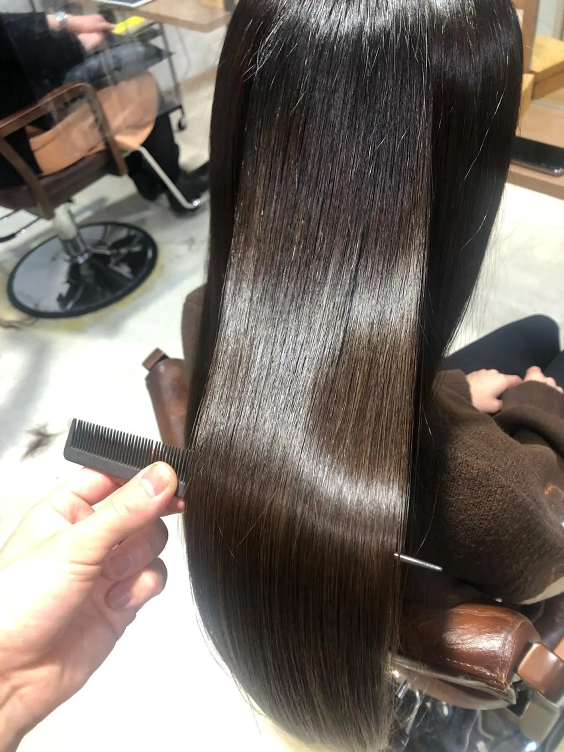 ロング カット ヘアカラー トリートメント よしはら かずきのヘアスタイル