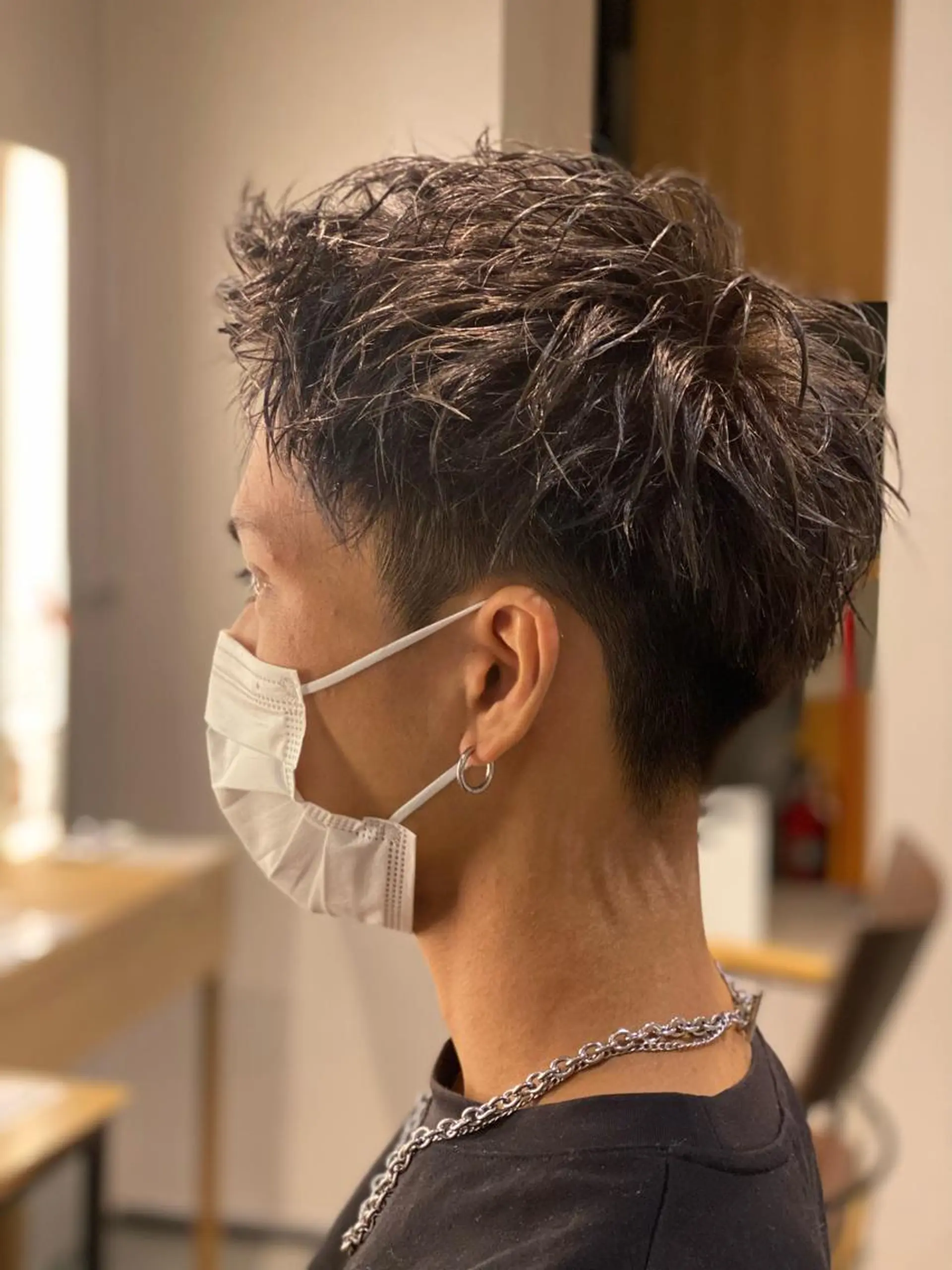 カラー メンズ アクアカラー ダブルカラー シルバー unopulir   茶屋町店所属・unopulir 景山　凌のヘアスタイル