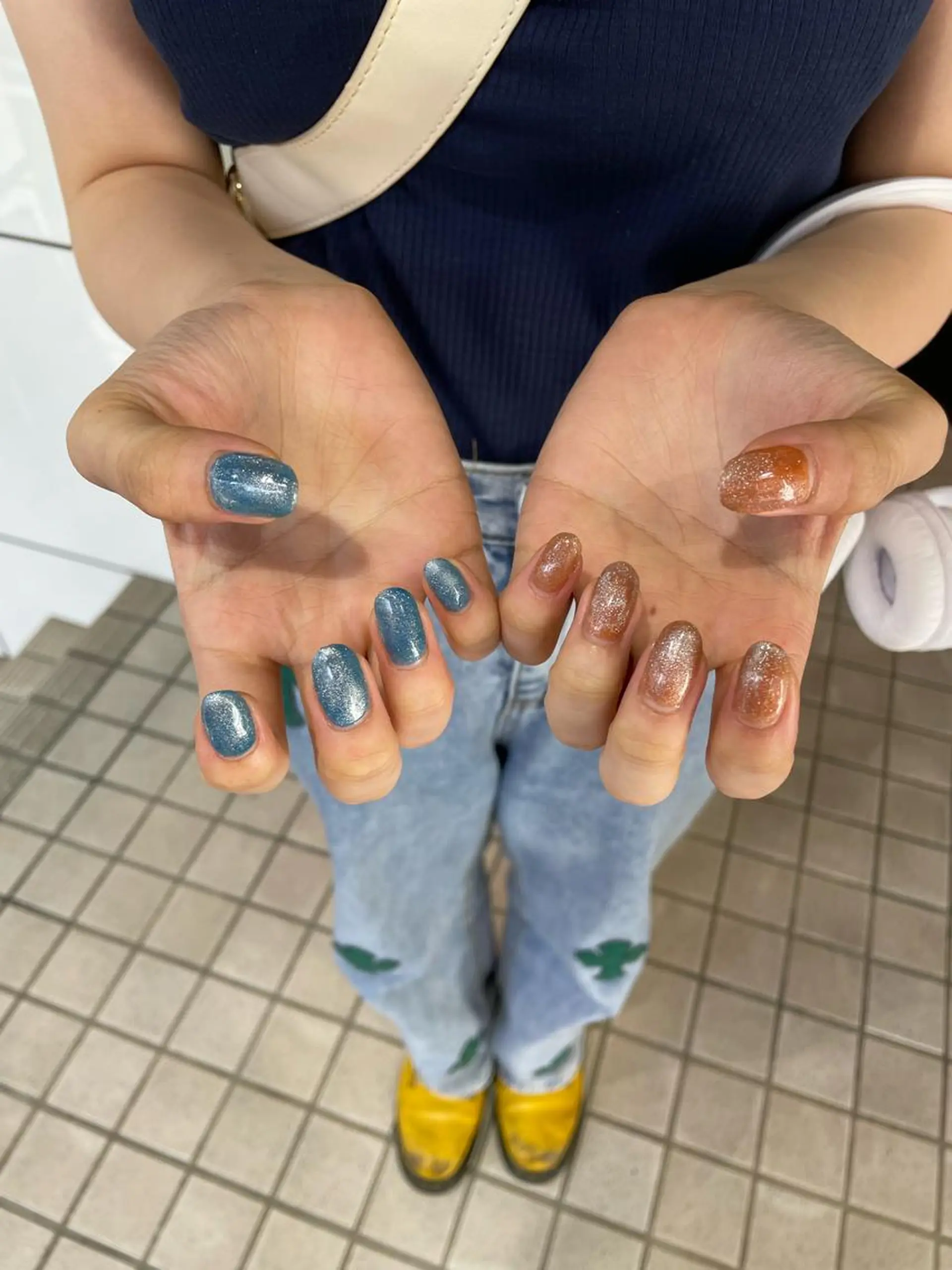 ネイル マグネットネイル ハンドネイル メンズ/艶髪/カラー サクラ🌸のヘアスタイル