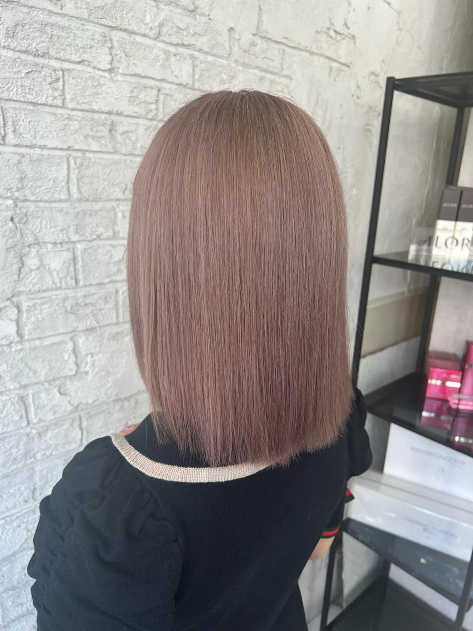 ミディアム カラー ヘアカラー トリートメント エクステ＆艶カラー 🎀YURINA🎀のヘアスタイル