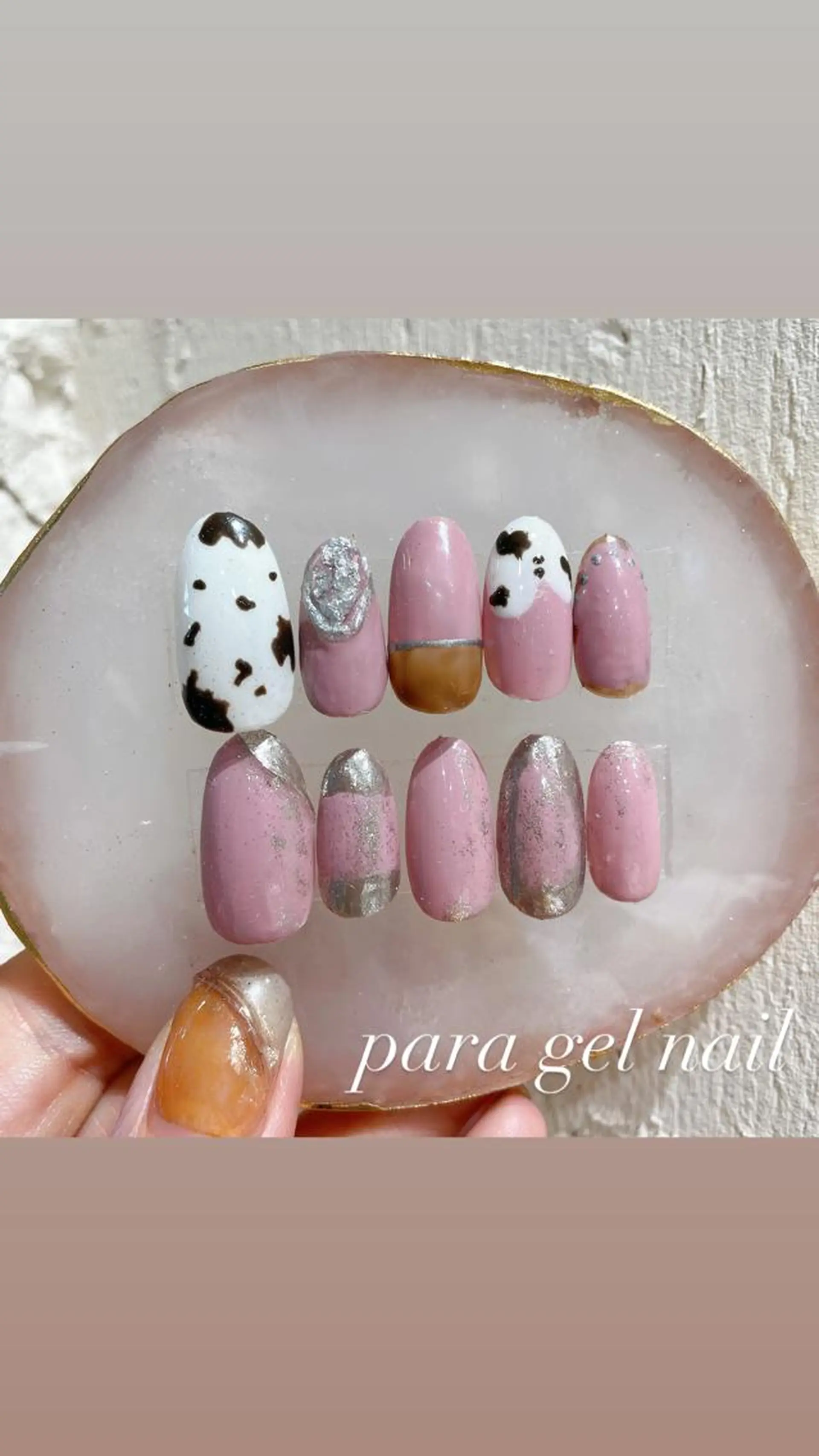 ネイル ジェルネイル パラジェル ハンドネイル 淡色ネイル 🎀moeのネイルデザイン