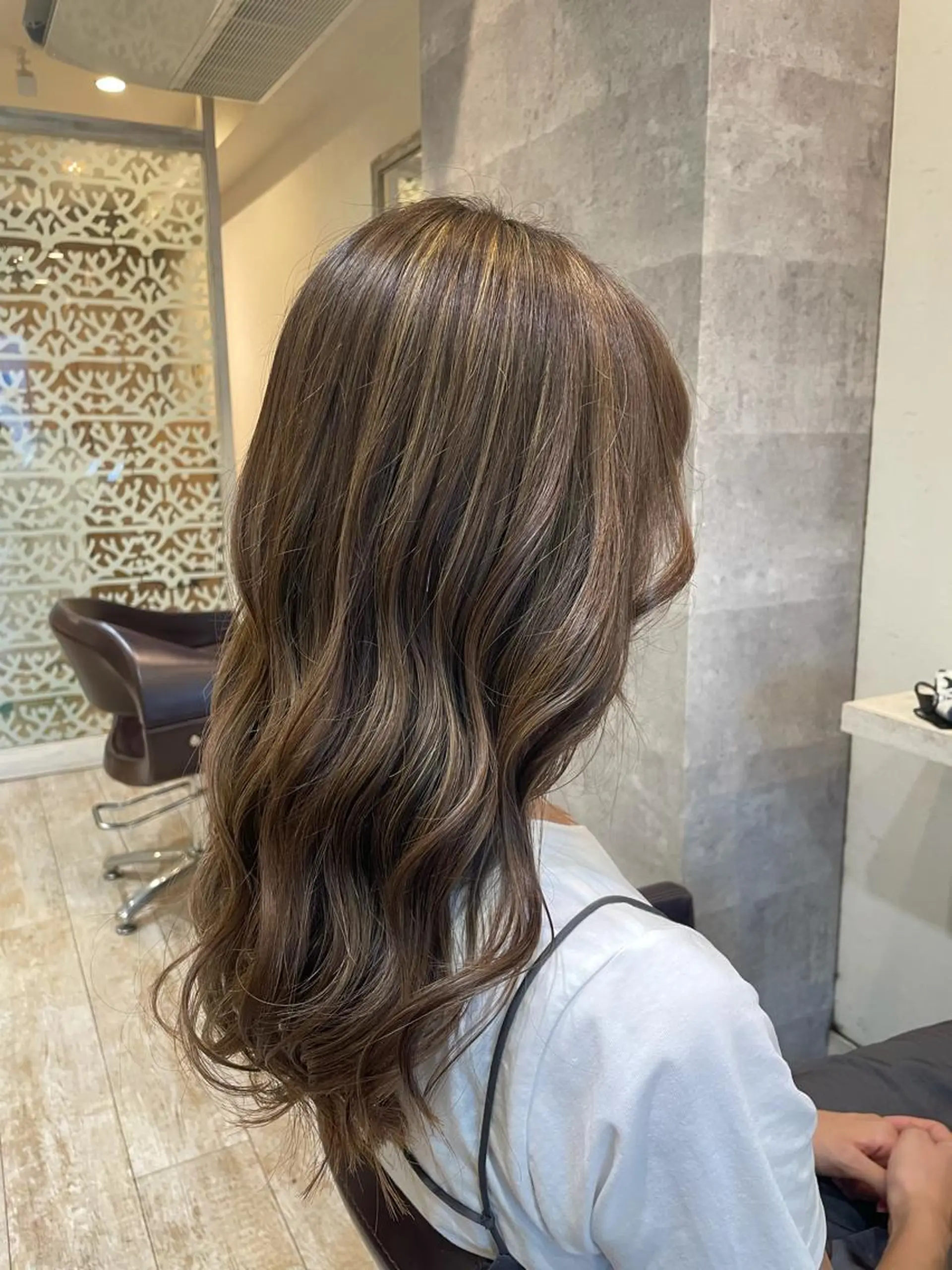 ロング カラー カット ヘアカラー トリートメント Agu hair verse所属・小顔/似合わせカット 杉山莉菜のヘアスタイル