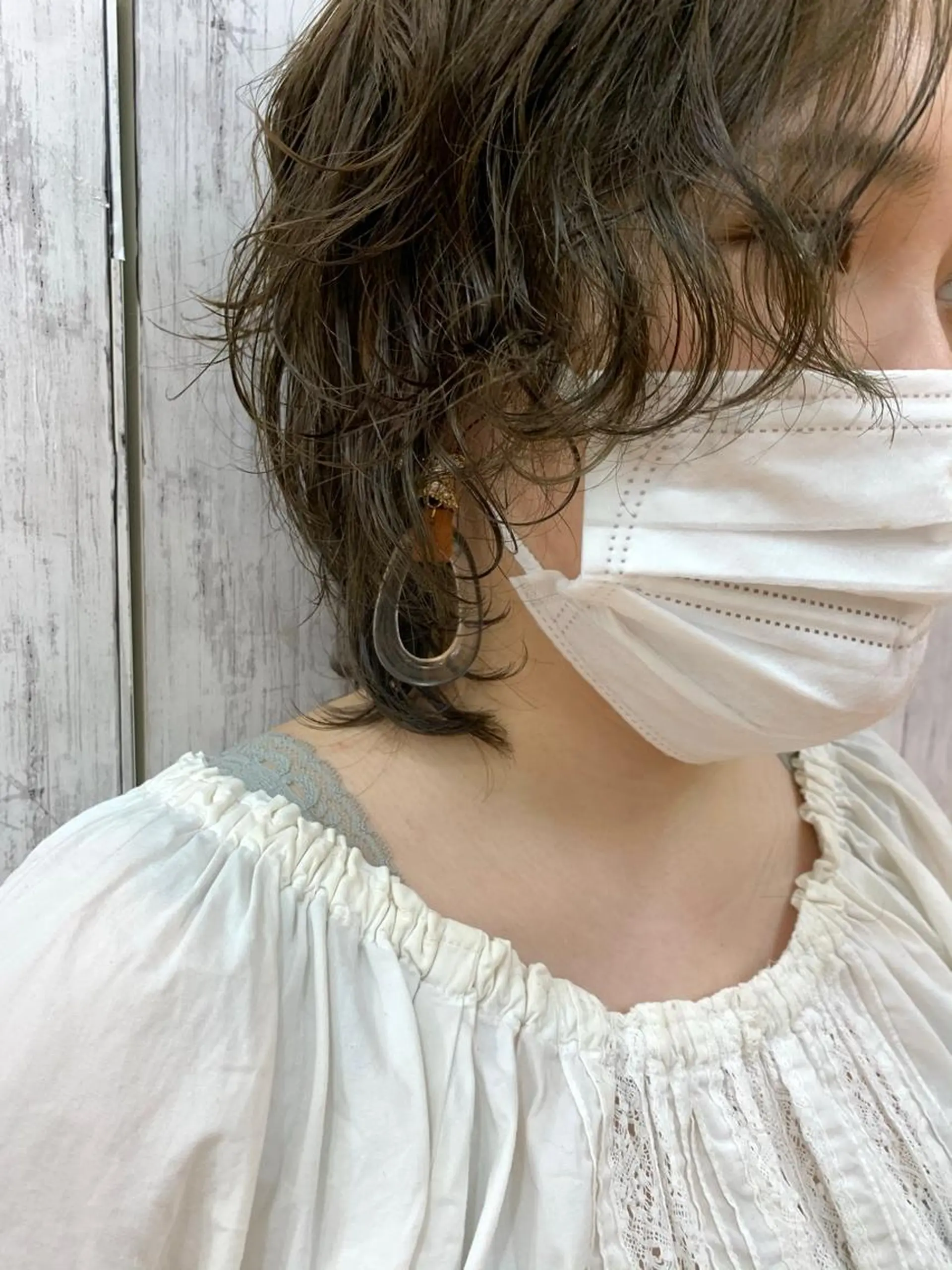 ショート カラー パーマ ベージュカラー オリーブベージュ ヘアカラー ayaka 大宮のヘアスタイル