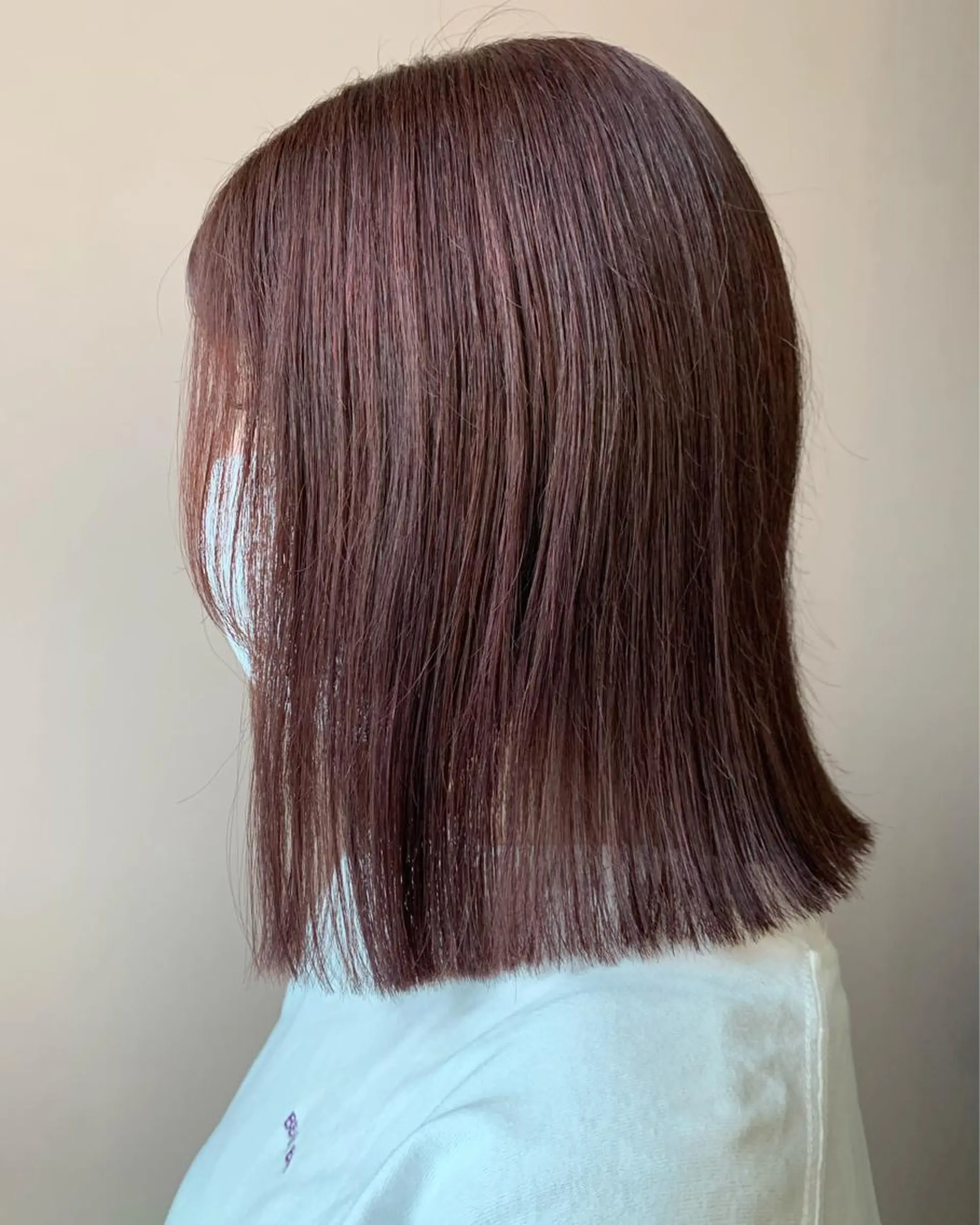 ミディアム カラー ブリーチ ブラウンカラー ブリーチなしカラー レッドカラー レッドブラウン カット ヘアカラー トリートメント hub hair レイヤー/透明感のヘアスタイル