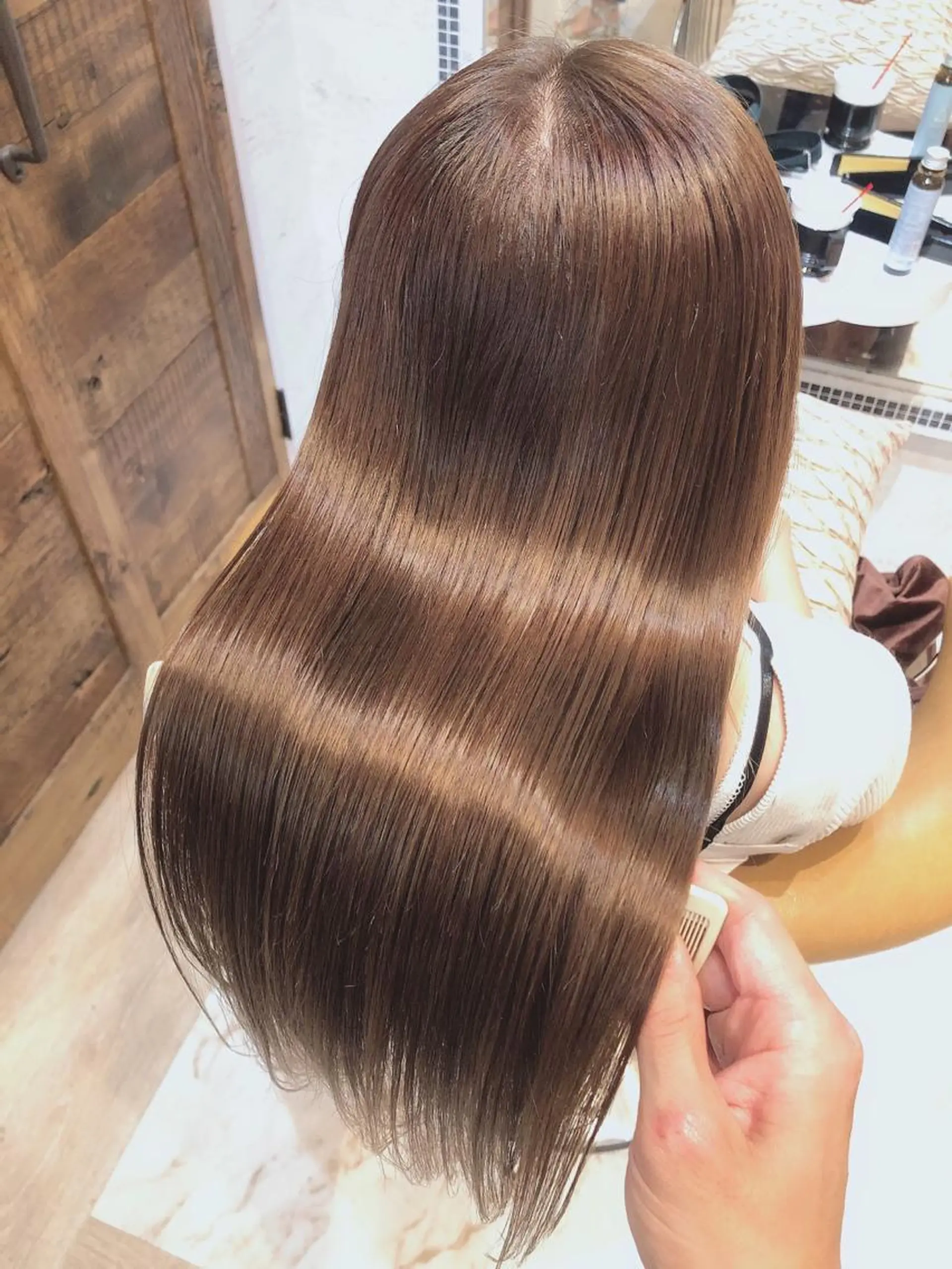 セミロング カット ヘアカラー トリートメント ボンドストーリーノヴァ所属・縮毛矯正・髪質改善 ❣️三浦正也のヘアスタイル