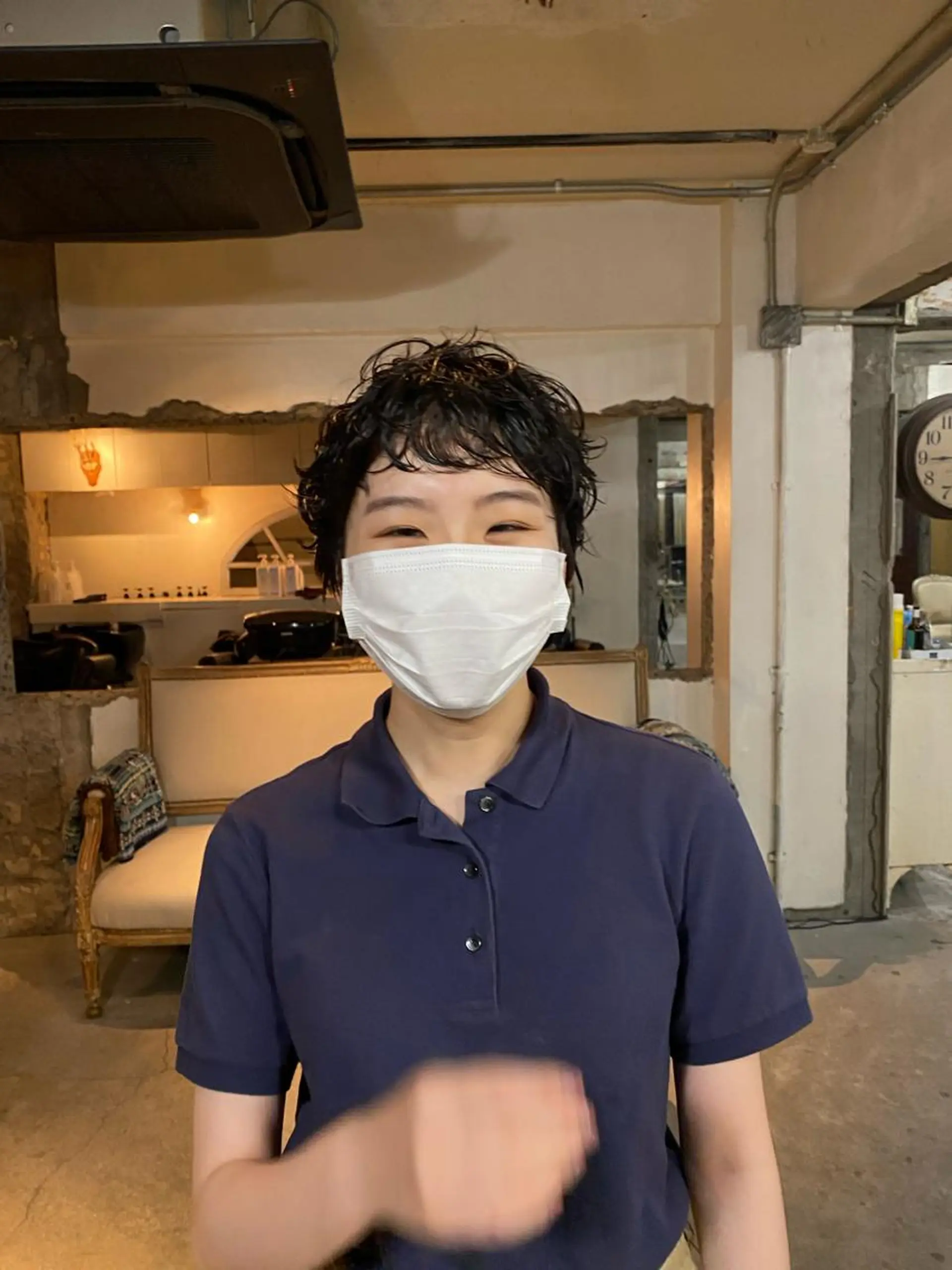 ショート パーマ オン眉 お任せヘア☘️☘️ 及川渚のヘアスタイル