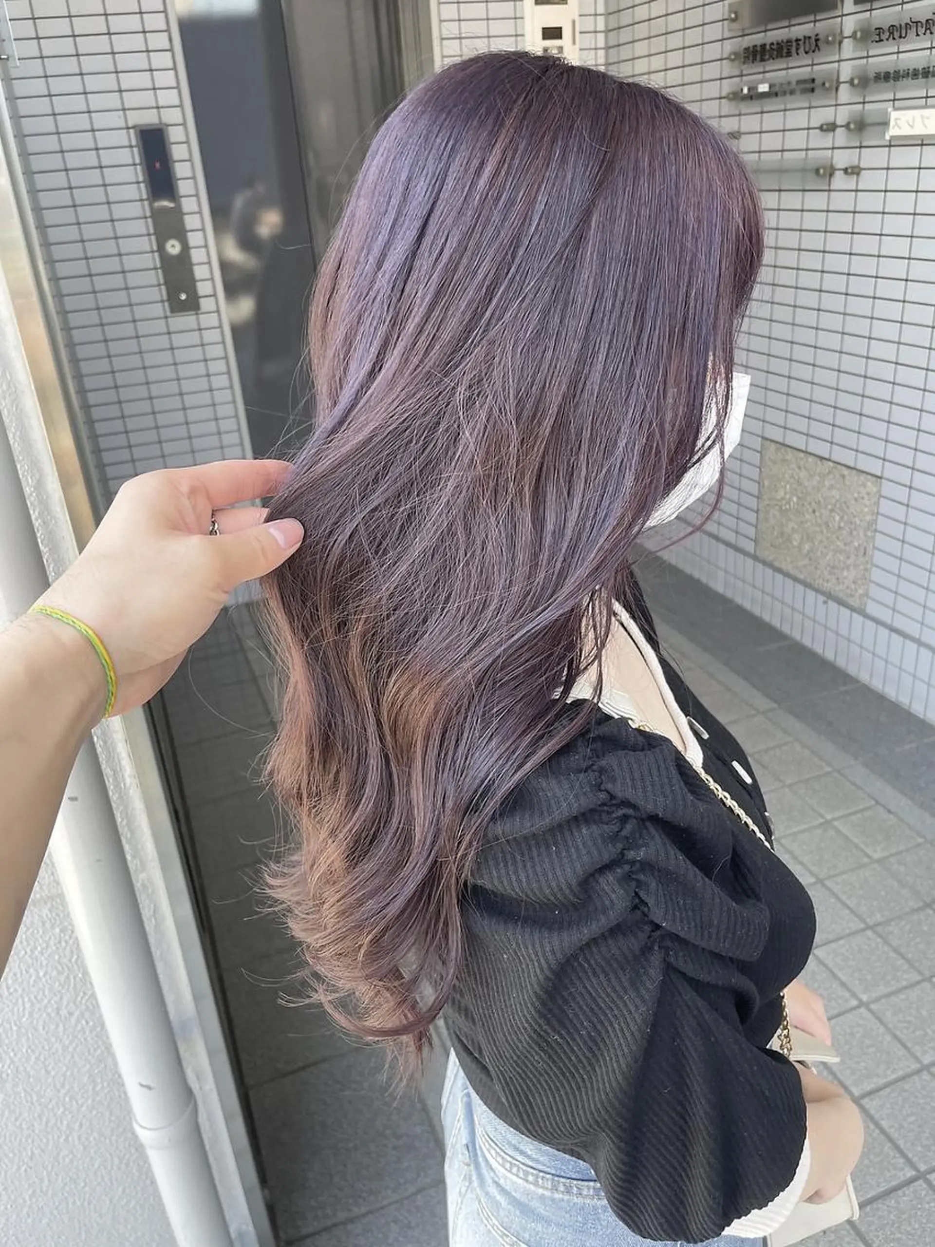 セミロング カラー 髪質改善 Noe心斎橋店のヘアスタイル