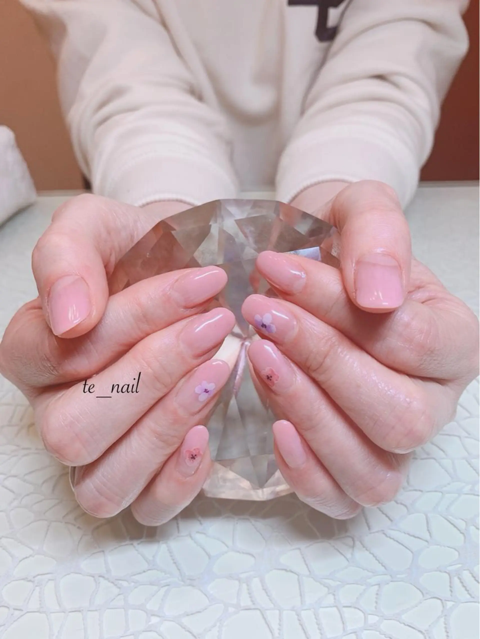ネイル フラワーネイル グラデーション ｔe_ nailのネイルデザイン