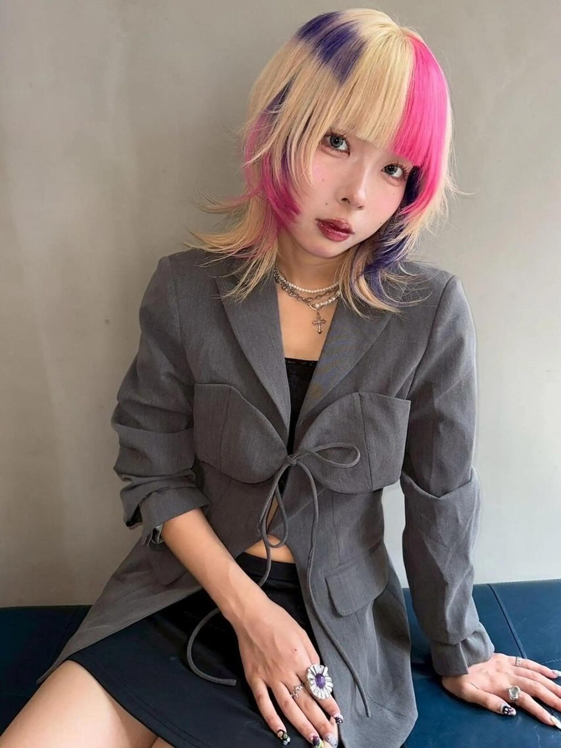 カット ヘアカラー ブリーチ/ハイトーン 心斎橋/honokaのヘアスタイル