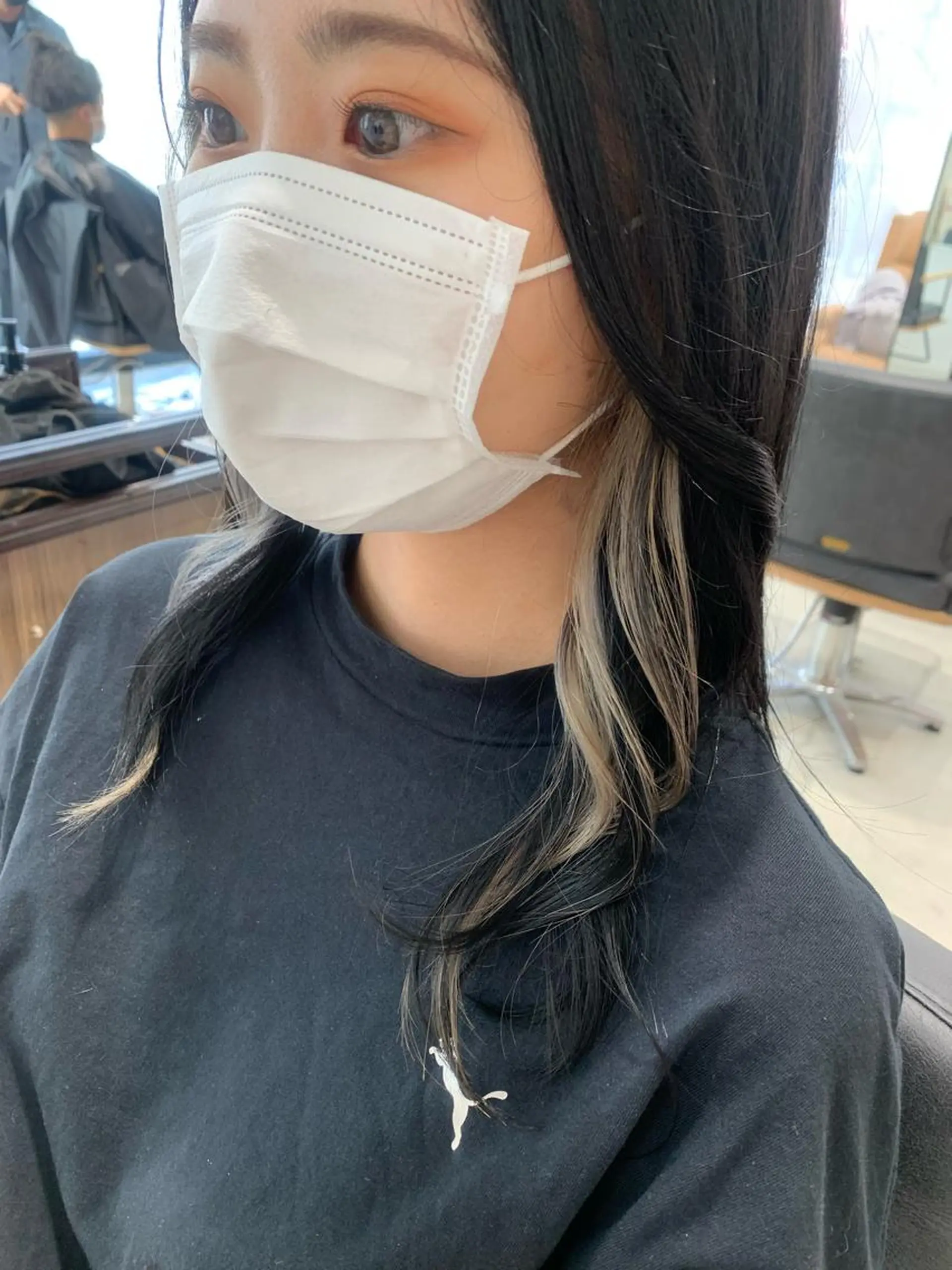 ロング カラー カット ヘアカラー トリートメント 顔周りレイヤー 🎀マリノのヘアスタイル