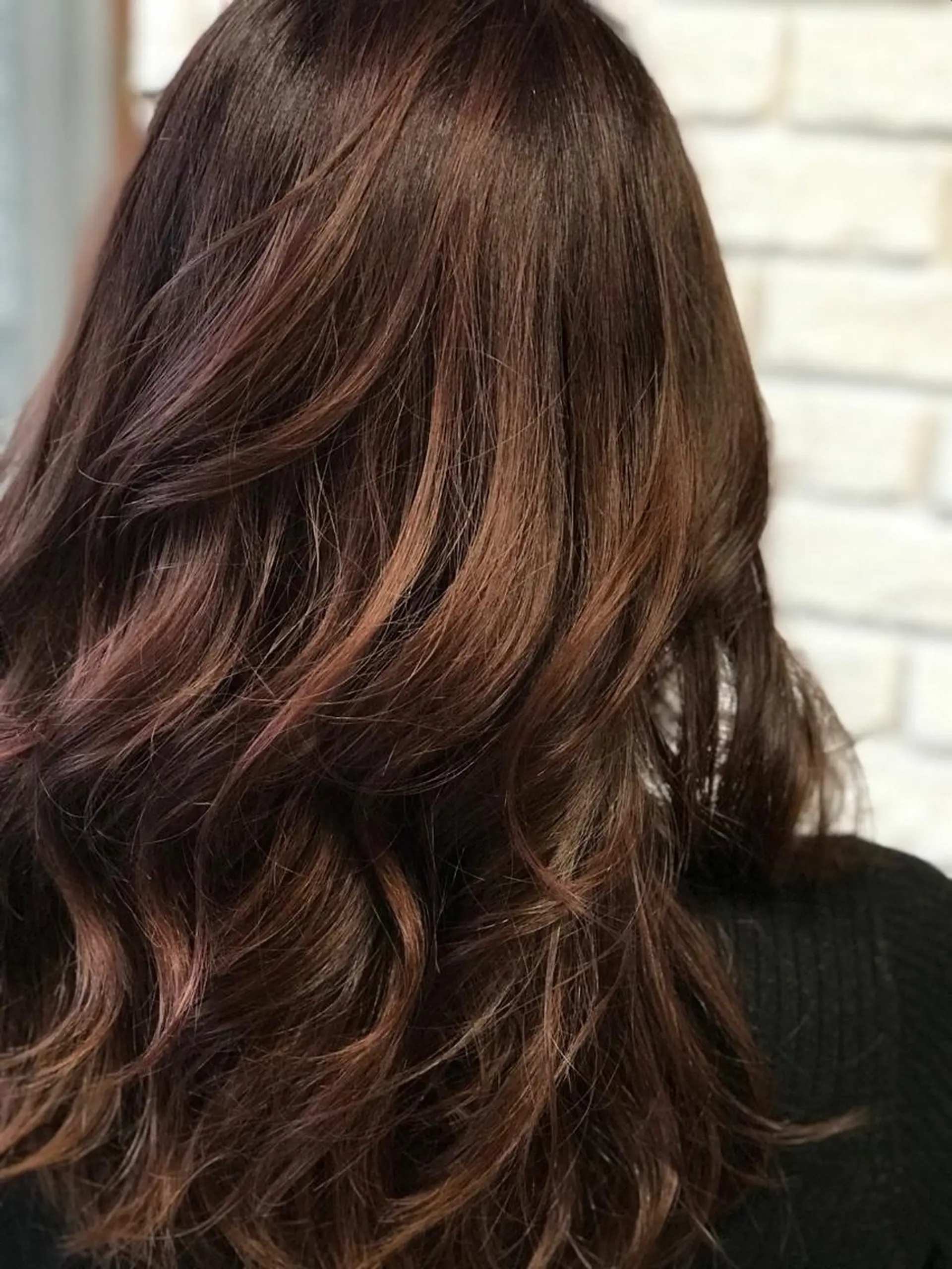 セミロング カラー ハイライトカラー ピンクカラー ハイライト 日比 貴大/ minim hairのヘアスタイル