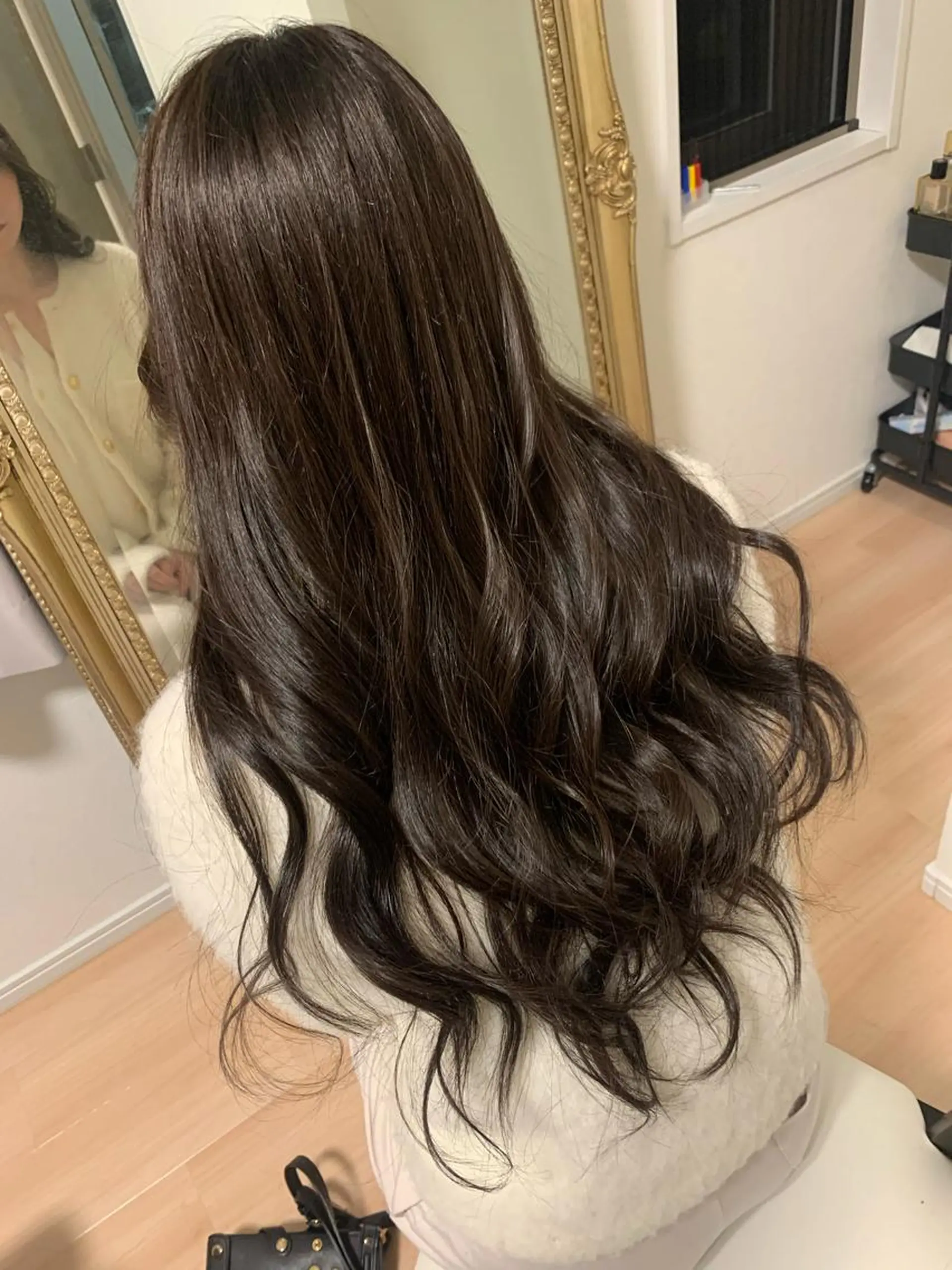 ロング 韓国風ヘア レイヤーカット カット ヘアカラー トリートメント ルービック難波／韓国 /艶カラー/KAZUのヘアスタイル