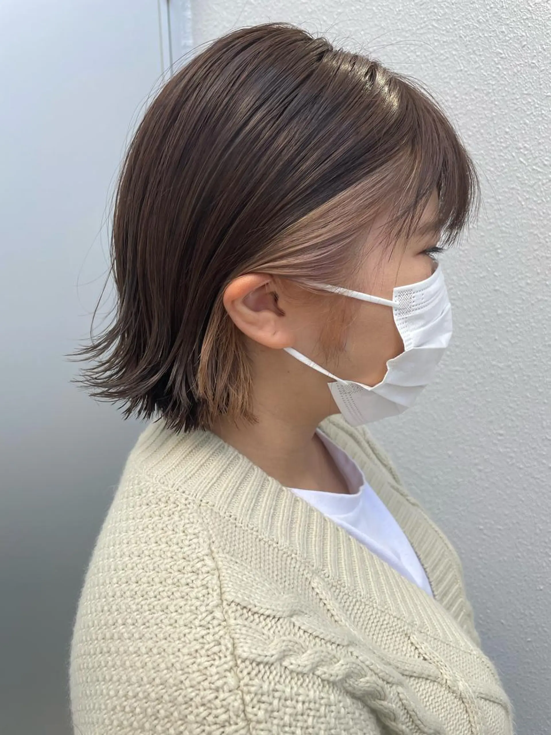 ショート 切りっぱなしボブ ショートボブ 丸みショート ミストバング ボブ モテ髪/ボブ/ショー ト/アダチフウトのヘアスタイル