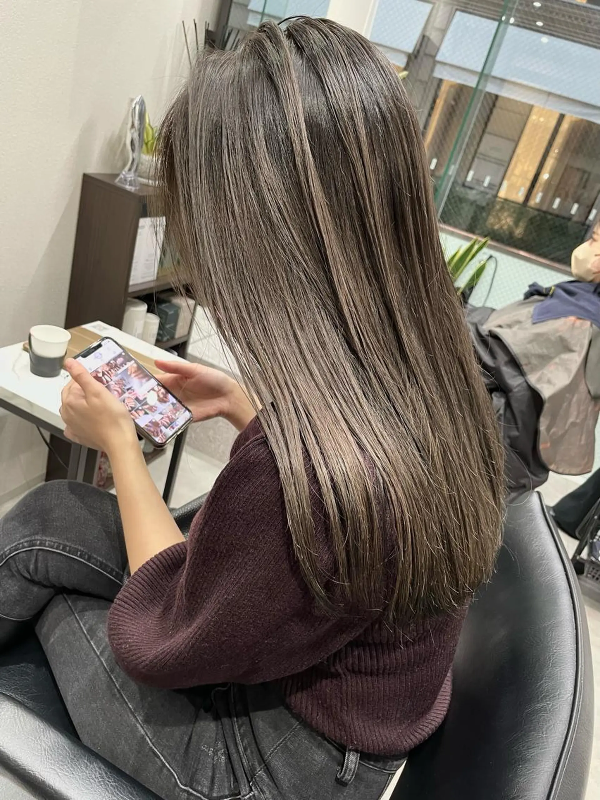 ロング カラー ヘアカラー トリートメント 髪質改善will hairdesignのヘアスタイル