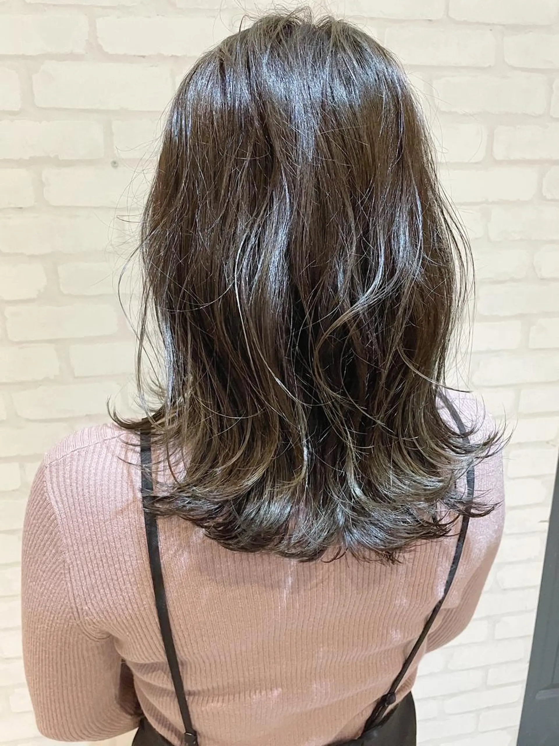 ミディアム カラー ケアブリーチ /髪質 改善/古橋圭史郎のヘアスタイル