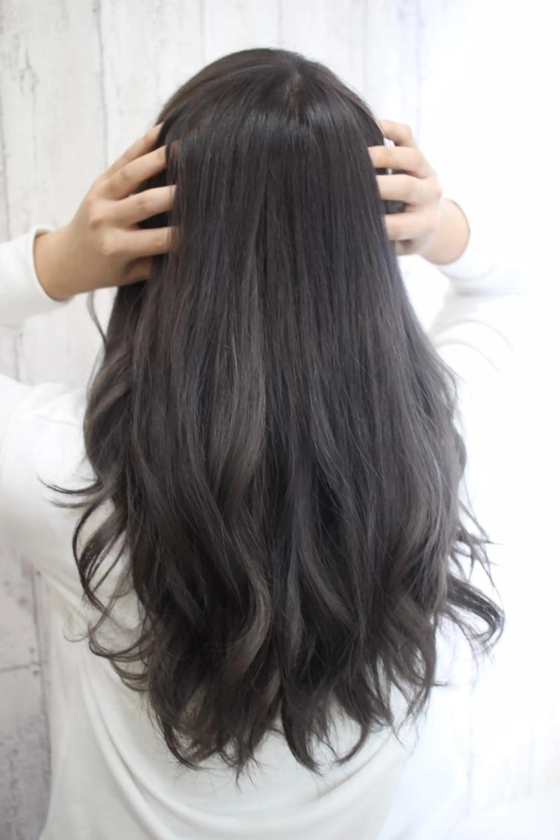 ロング カラー チビ編み込みエクステ シールEXどぅ〜すのヘアスタイル