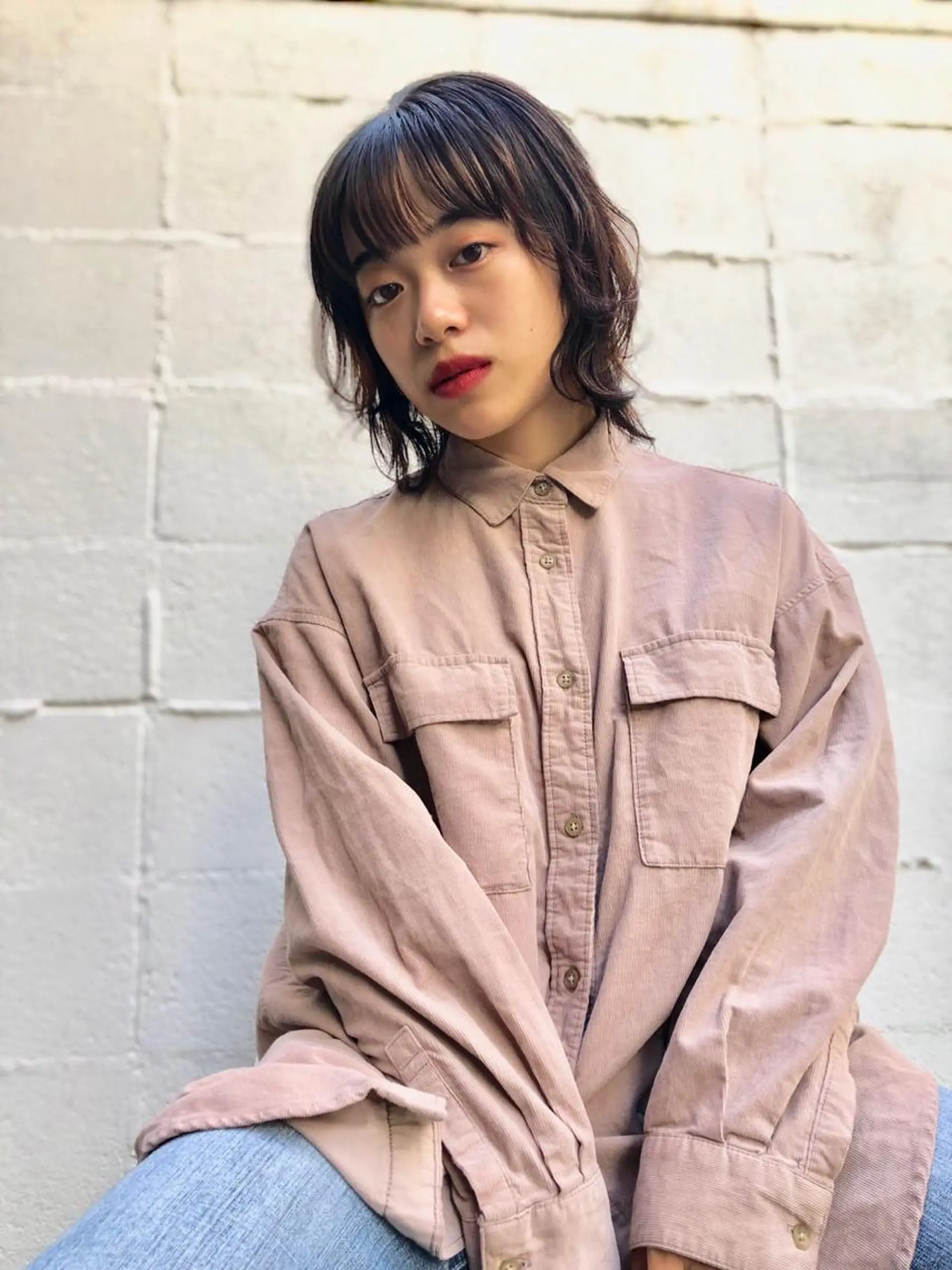 ミディアム カラー パーマ ツヤ美髪💐 髪質改善/高山愛来のヘアスタイル