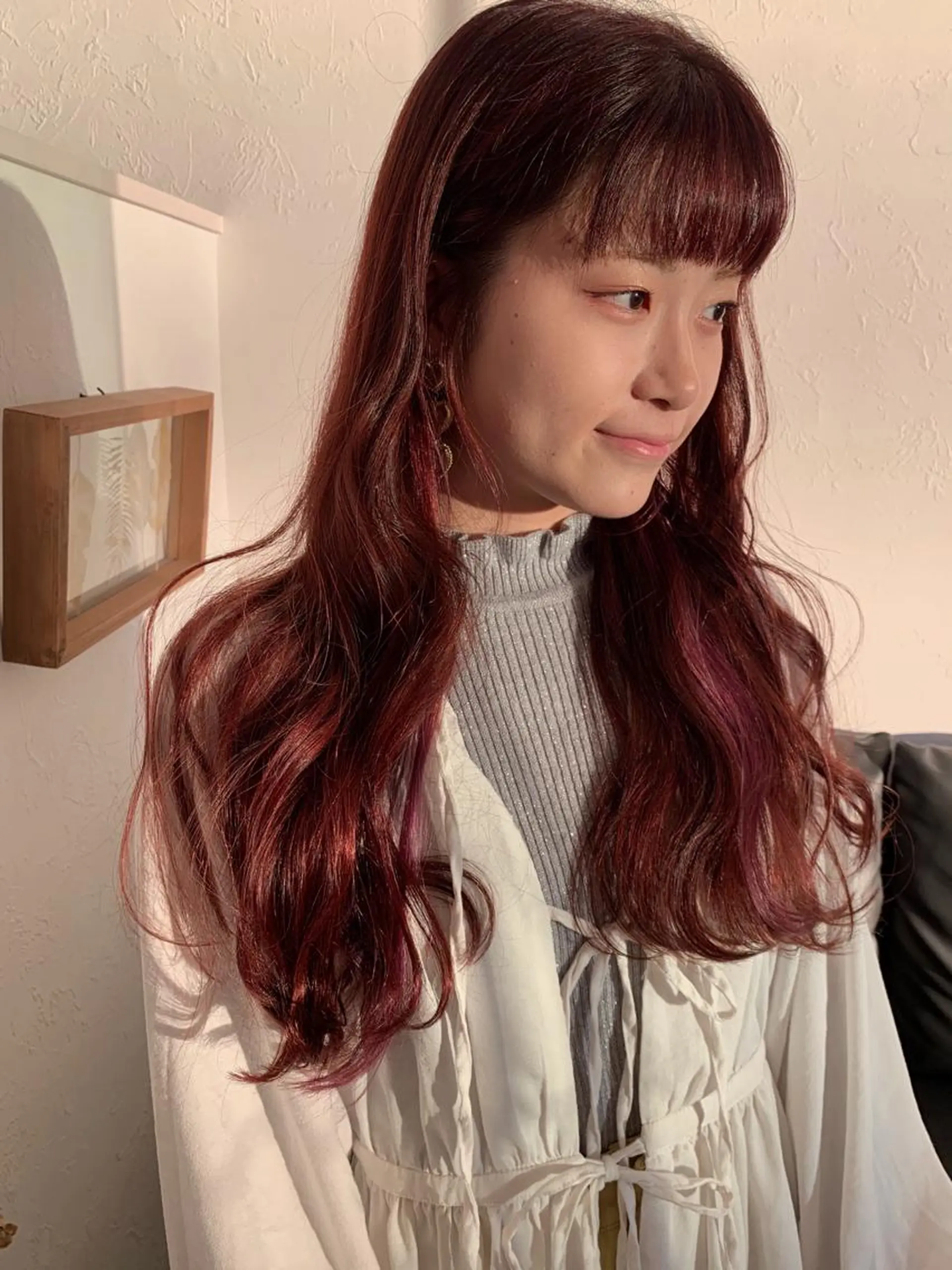 ロング カラー イヤリングカラー ピンクカラー パープルカラー ヘアカラー m ā l o.🌷 サカモトマイコのヘアスタイル