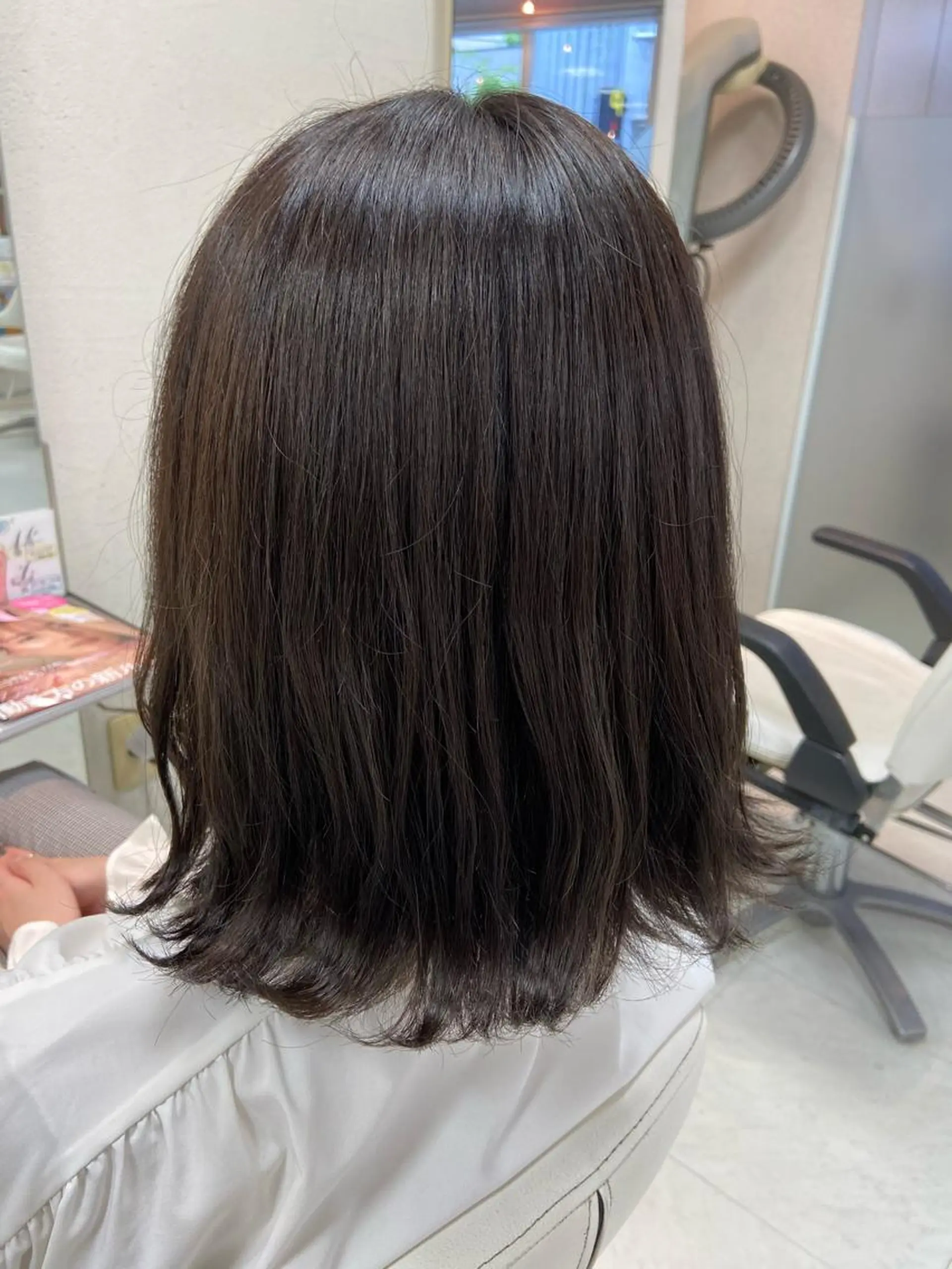 ミディアム カラー ブリーチ ブラウンカラー 菊地 美憂のヘアスタイル