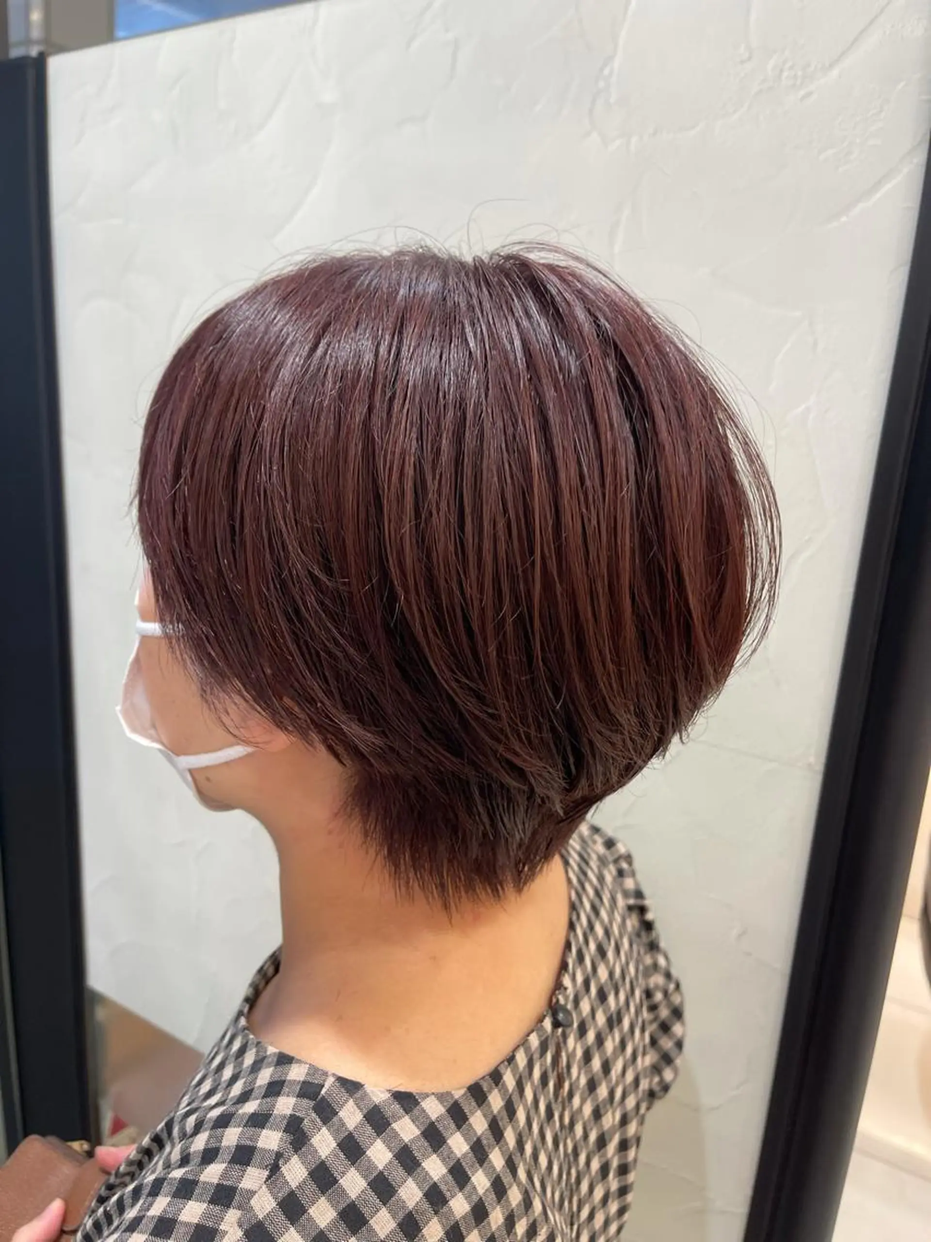 ショート カラー ベージュカラー ピンクカラー ピンクベージュ くびれヘア ショートヘア カットモデル大募集✨ ✨BASSA保谷店✨のヘアスタイル