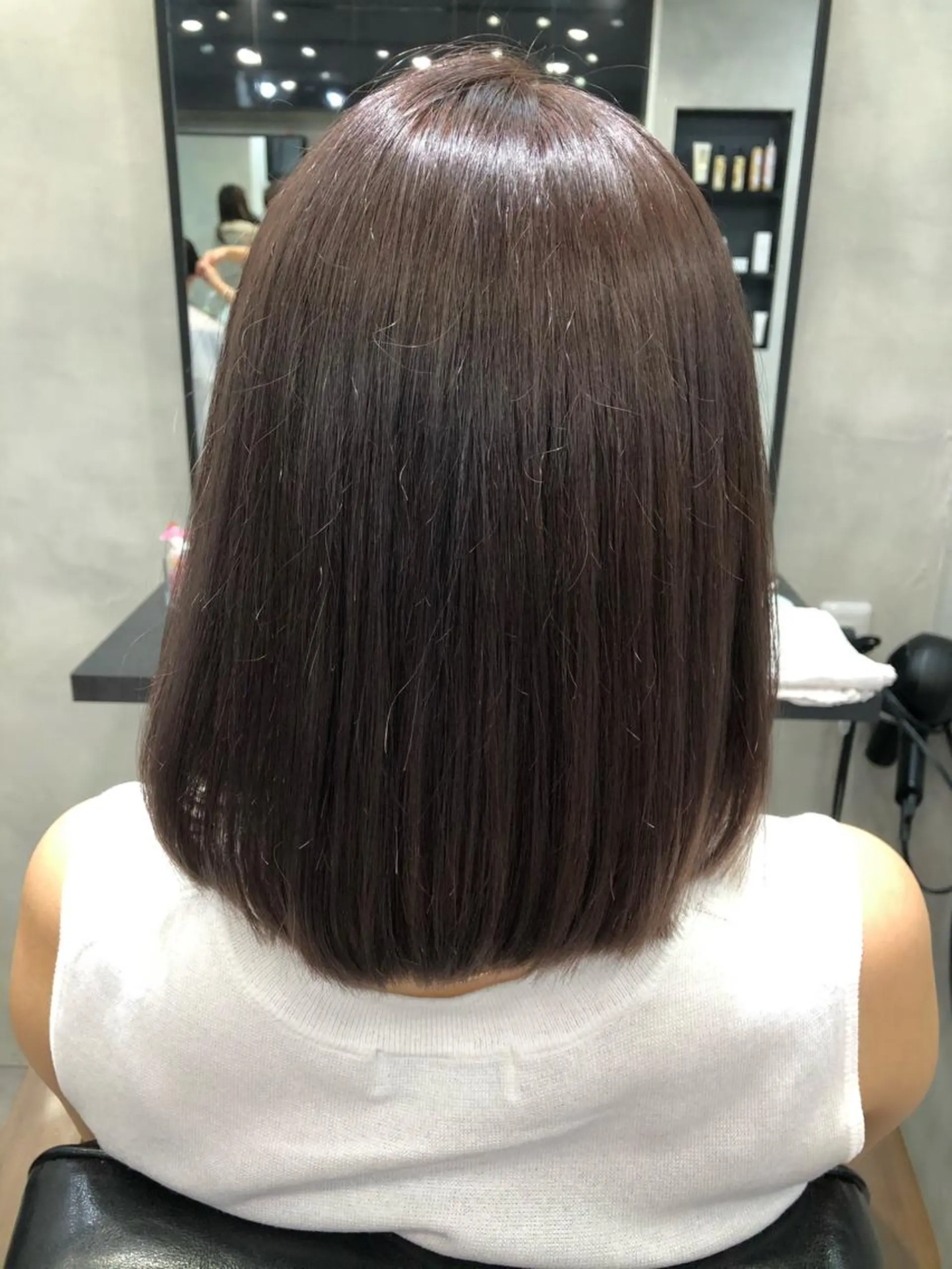 ミディアム カラー グレージュ ラベンダーカラー ラベンダーグレージュ ラベンダーグレー レイヤー×髪質改善✨ 渋谷/佐藤侑哉のヘアスタイル