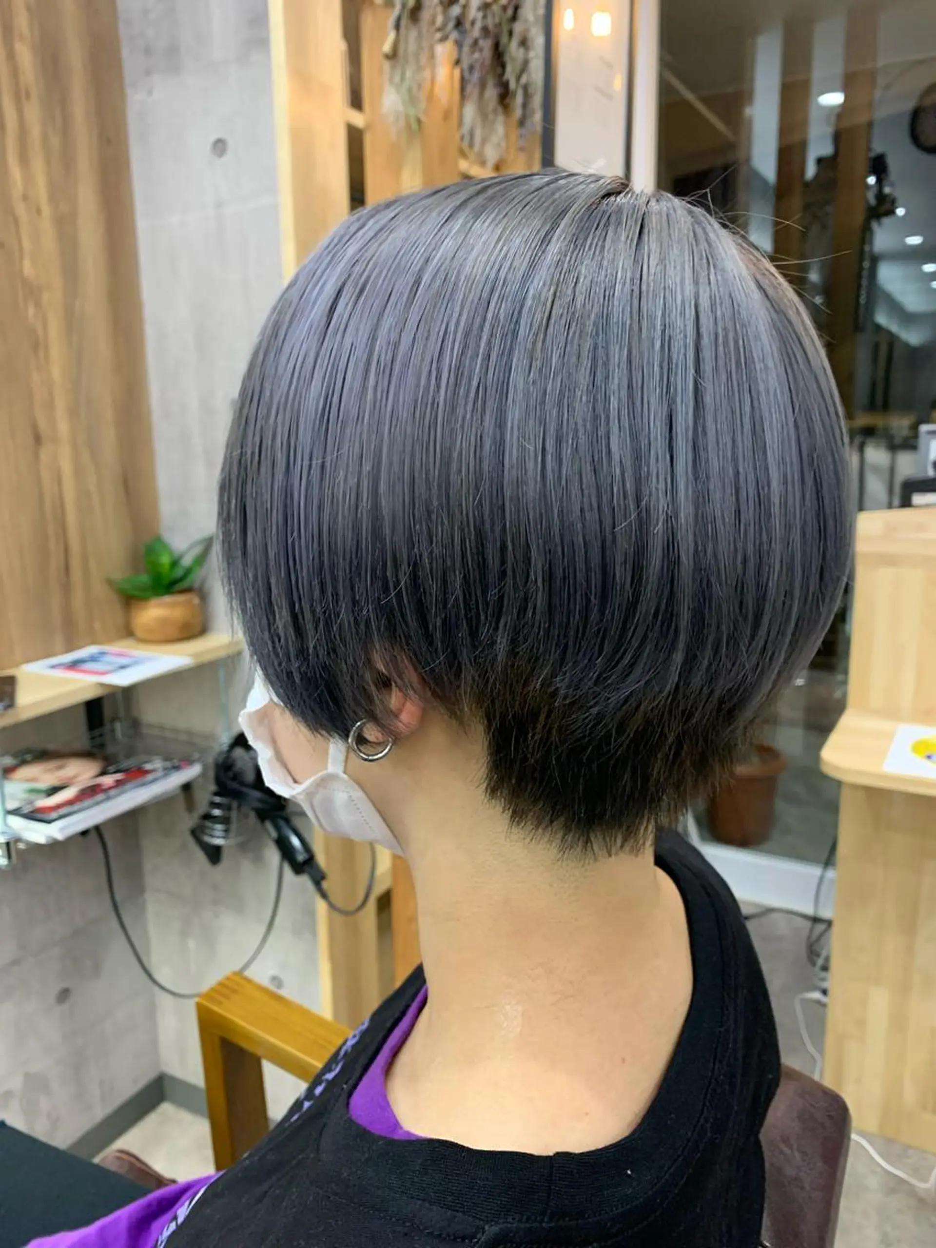 ショート カラー バレイヤージュ ブリーチ ケアブリーチ ダブルカラー グラデーションカラー memento 斎藤大覚のヘアスタイル