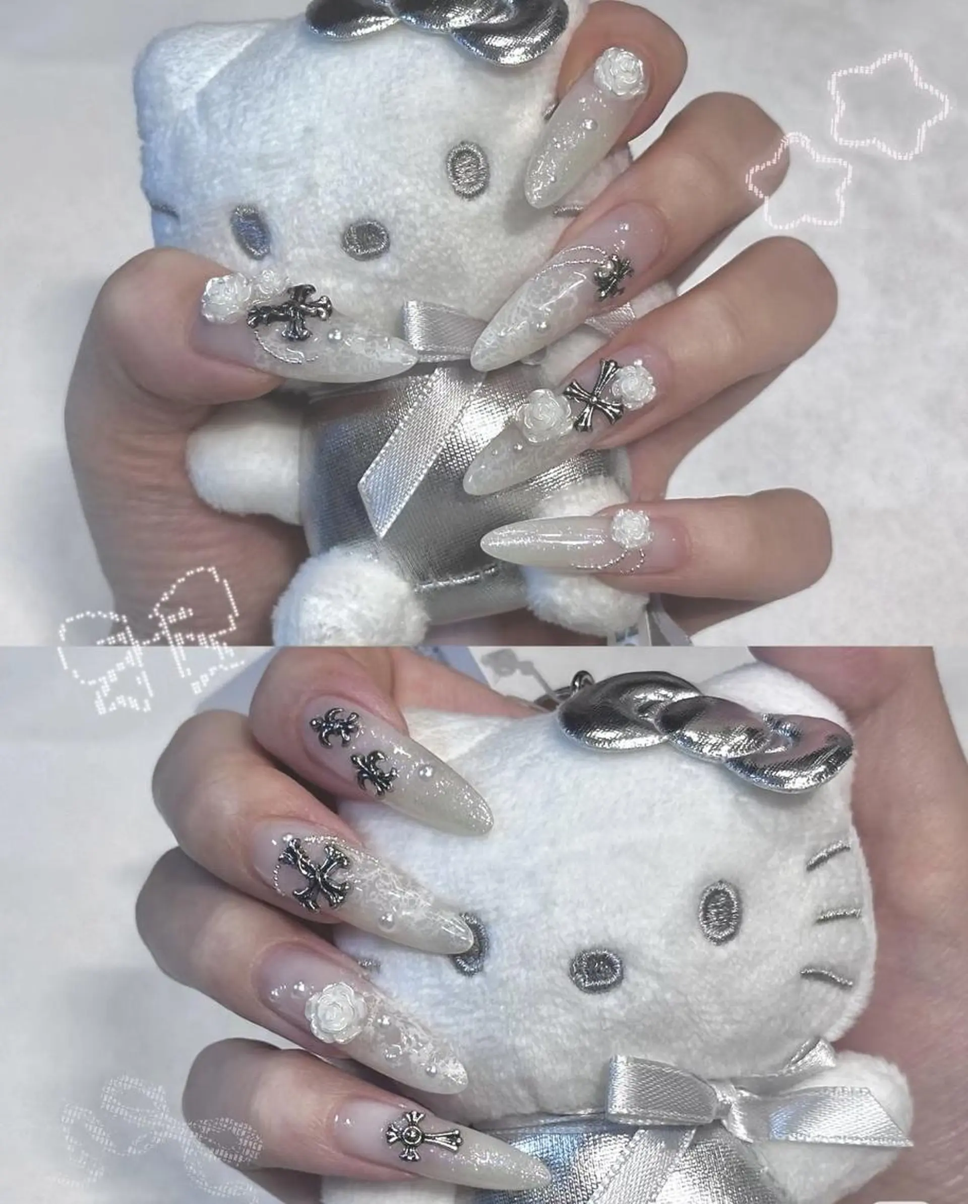 ネイル 長さ出し フレンチネイル グラデーション 卒業式 マグネットネイル ハンドネイル MIHANA NAILのネイルデザイン