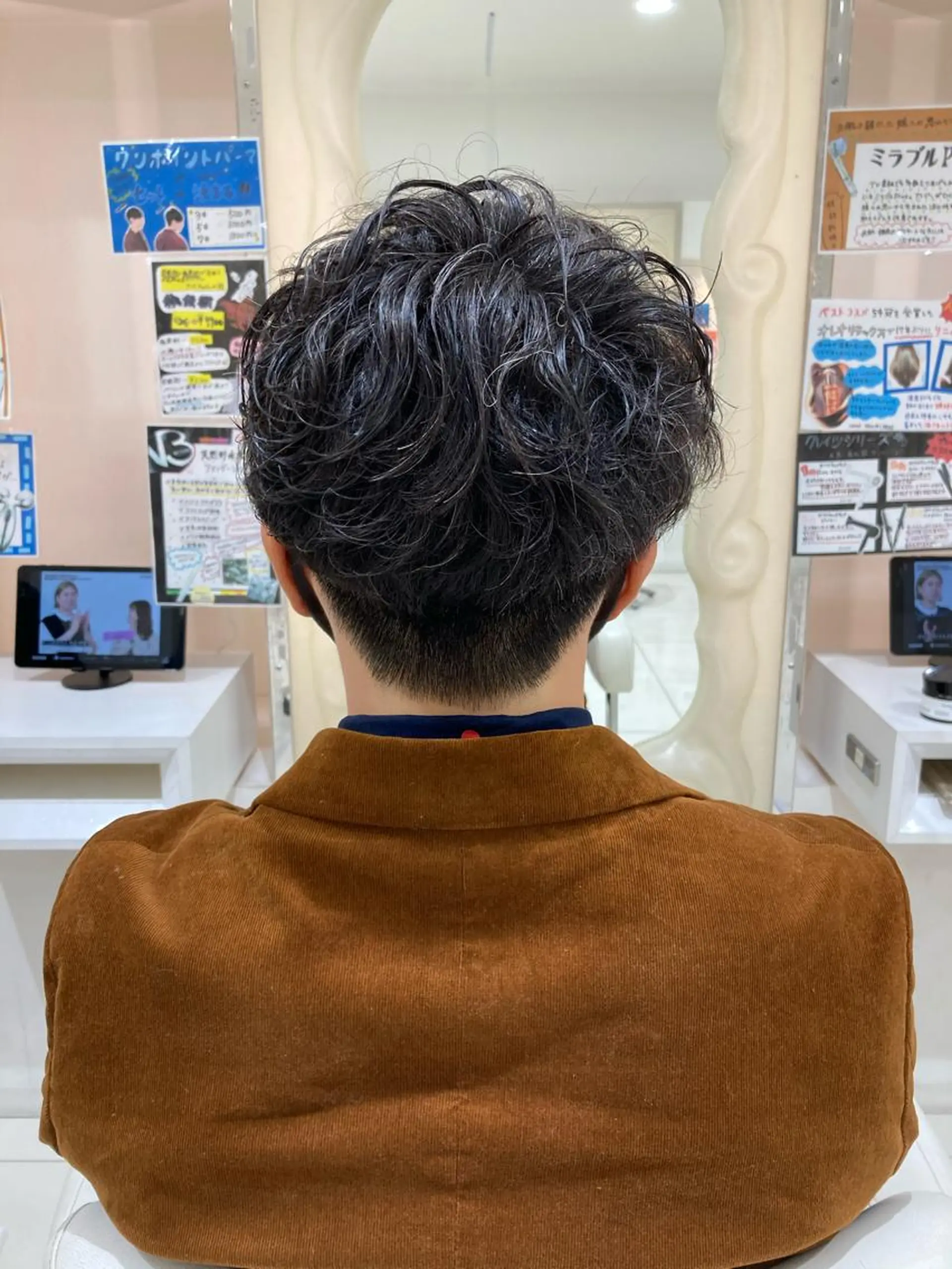 パーマ メンズ マッシュ メンズパーマ 田中 あかねのヘアスタイル