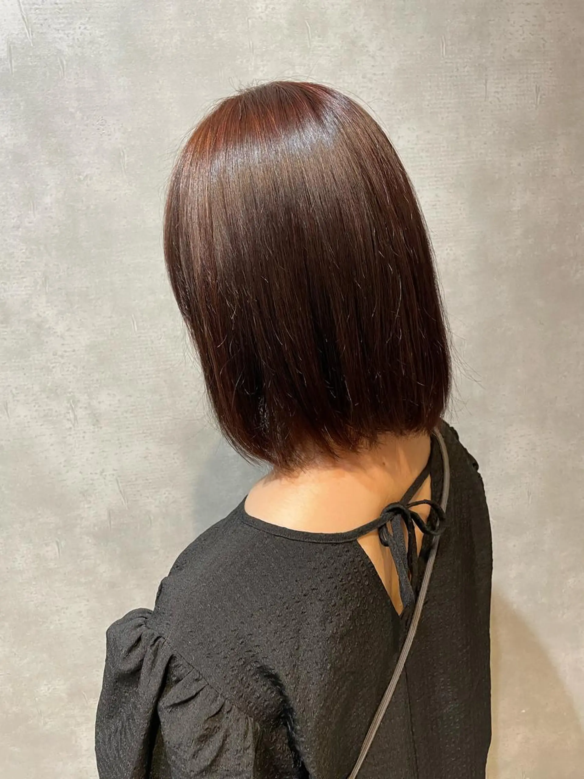 セミロング ハイライト chic  有山 美瑠のヘアスタイル