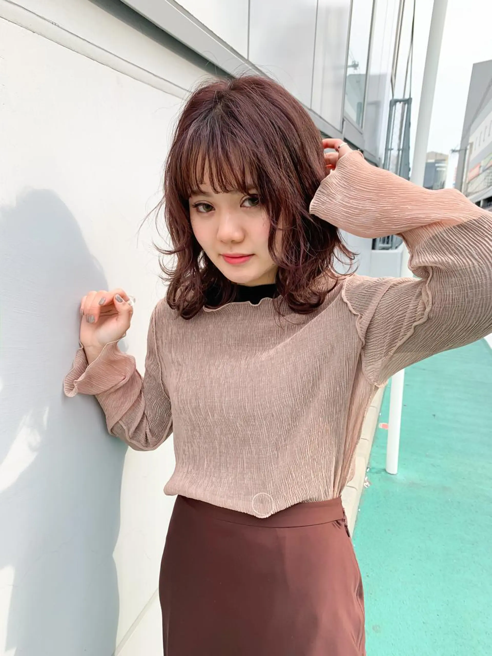 ミディアム カラー tone所属・tone/ AKANEのヘアスタイル