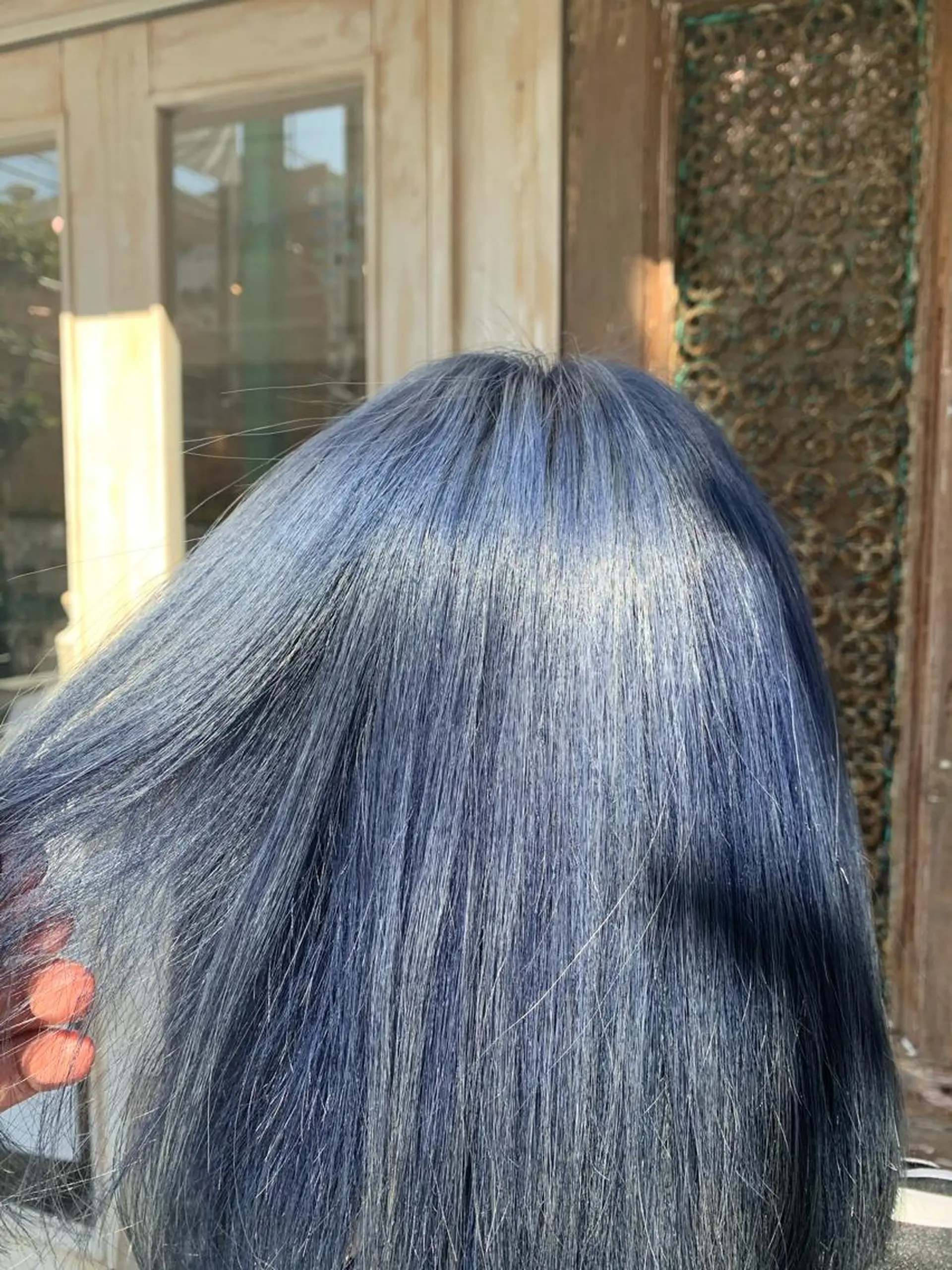 ミディアム カラー ヘアアレンジ アッシュ ダブルカラー ハイトーンカラー ネイビーカラー ヘアカラー Sia中野新橋 『JUNYA』のヘアスタイル