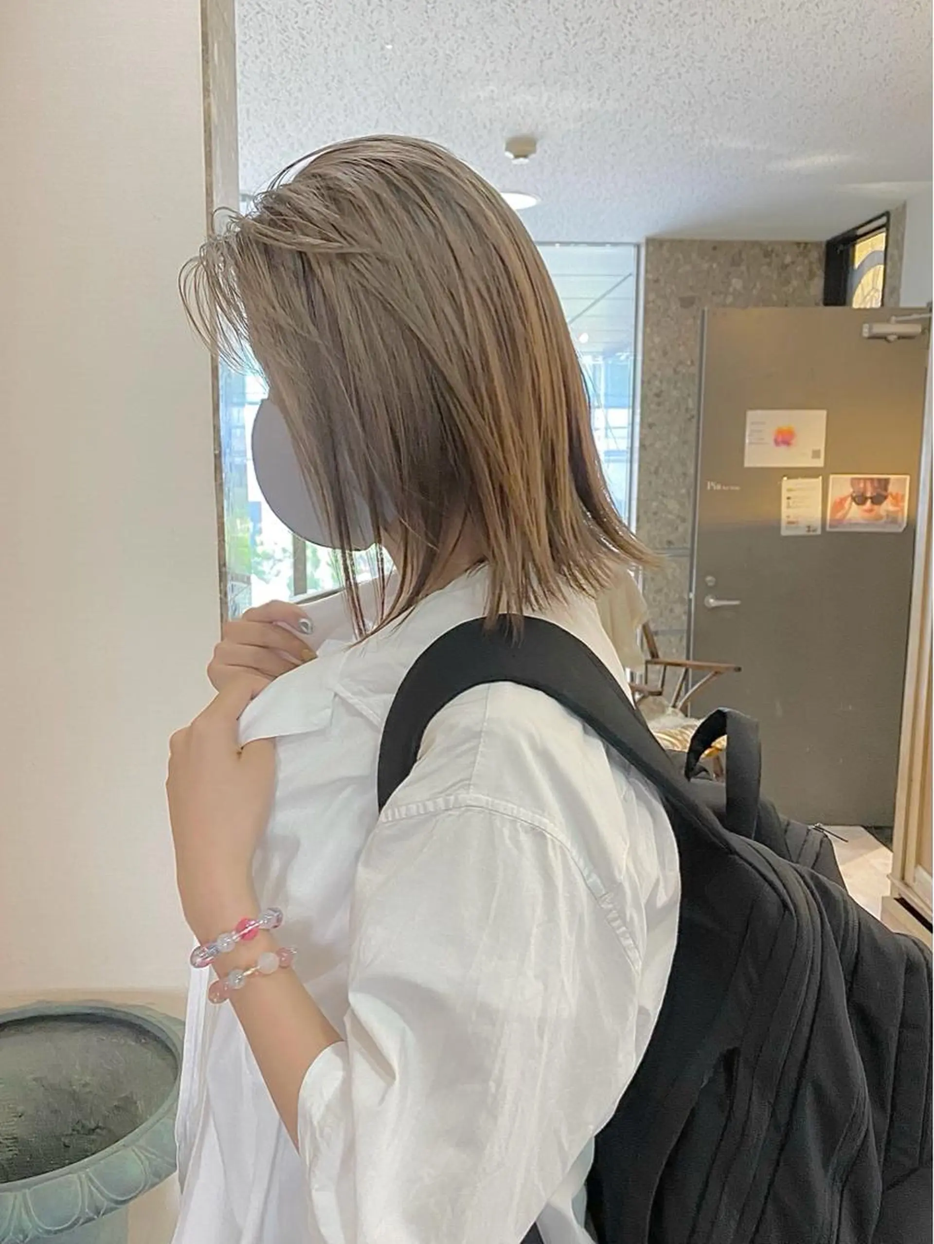 ミディアム カラー ベージュカラー ブリーチ ブロンド ブロンドベージュ ハイトーンカラー Piaコータロー ハイトーン&‪ボブのヘアスタイル