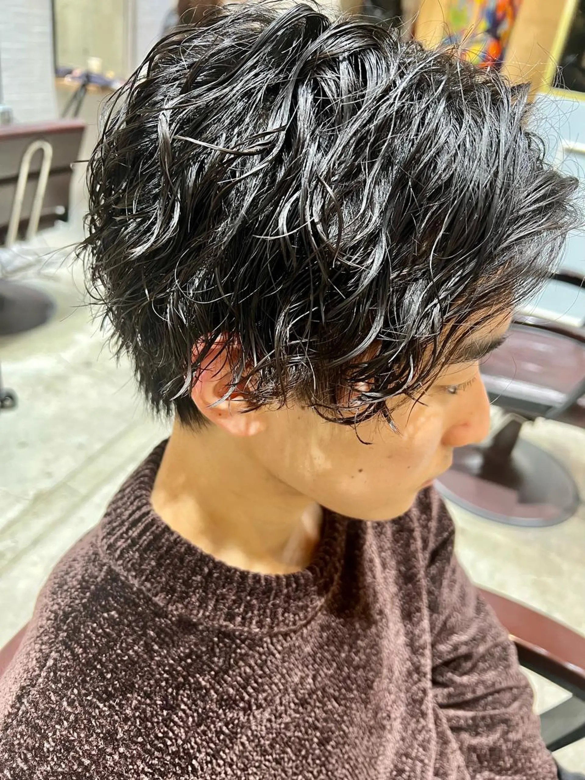 ショート パーマ メンズ カット パーマ 🦩パーマン🦩佐藤 航太のヘアスタイル