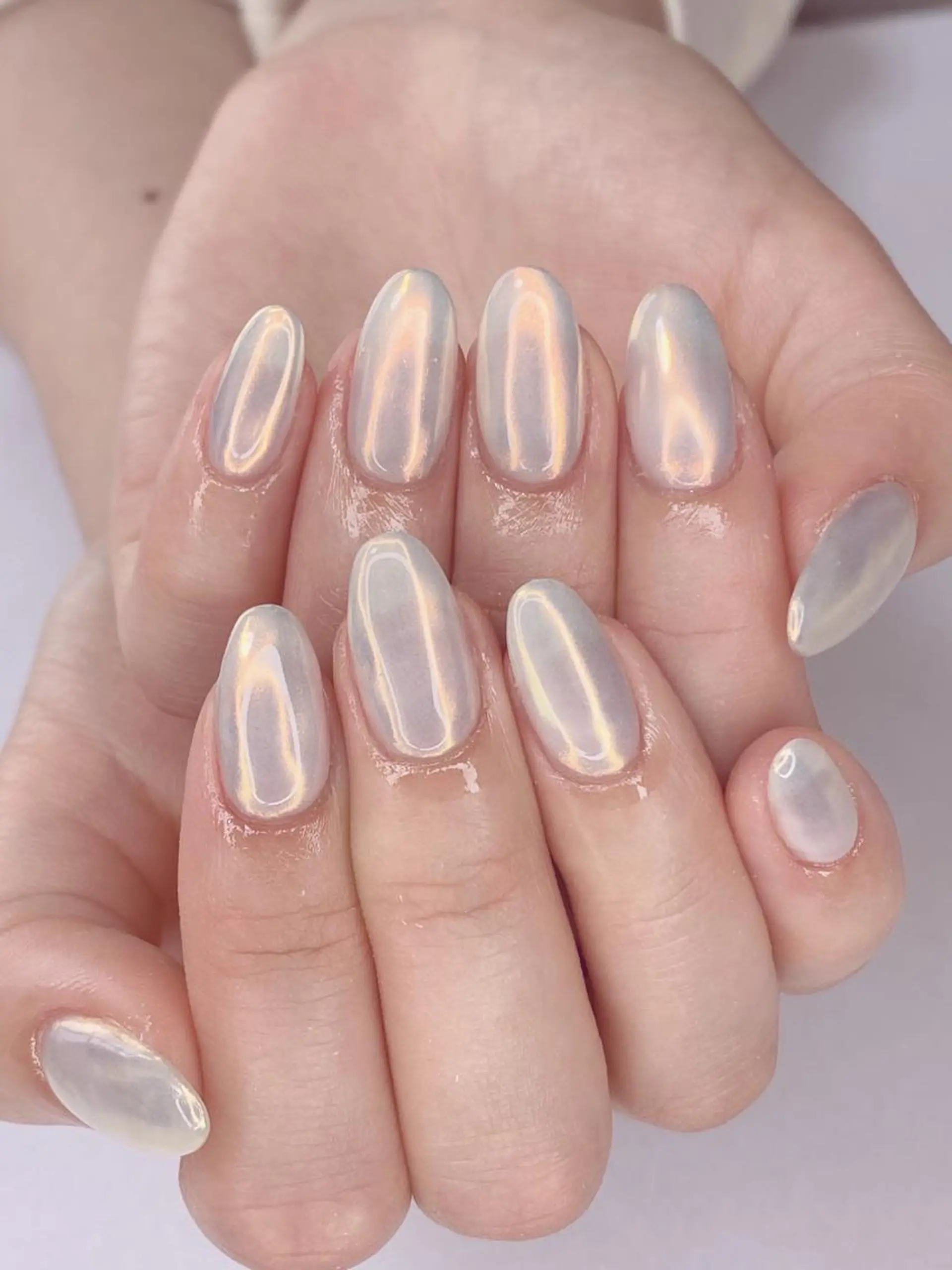 ネイル アートネイル オーロラネイル チークネイル 桜ネイル クリアネイル Nail Salon ertiのネイルデザイン