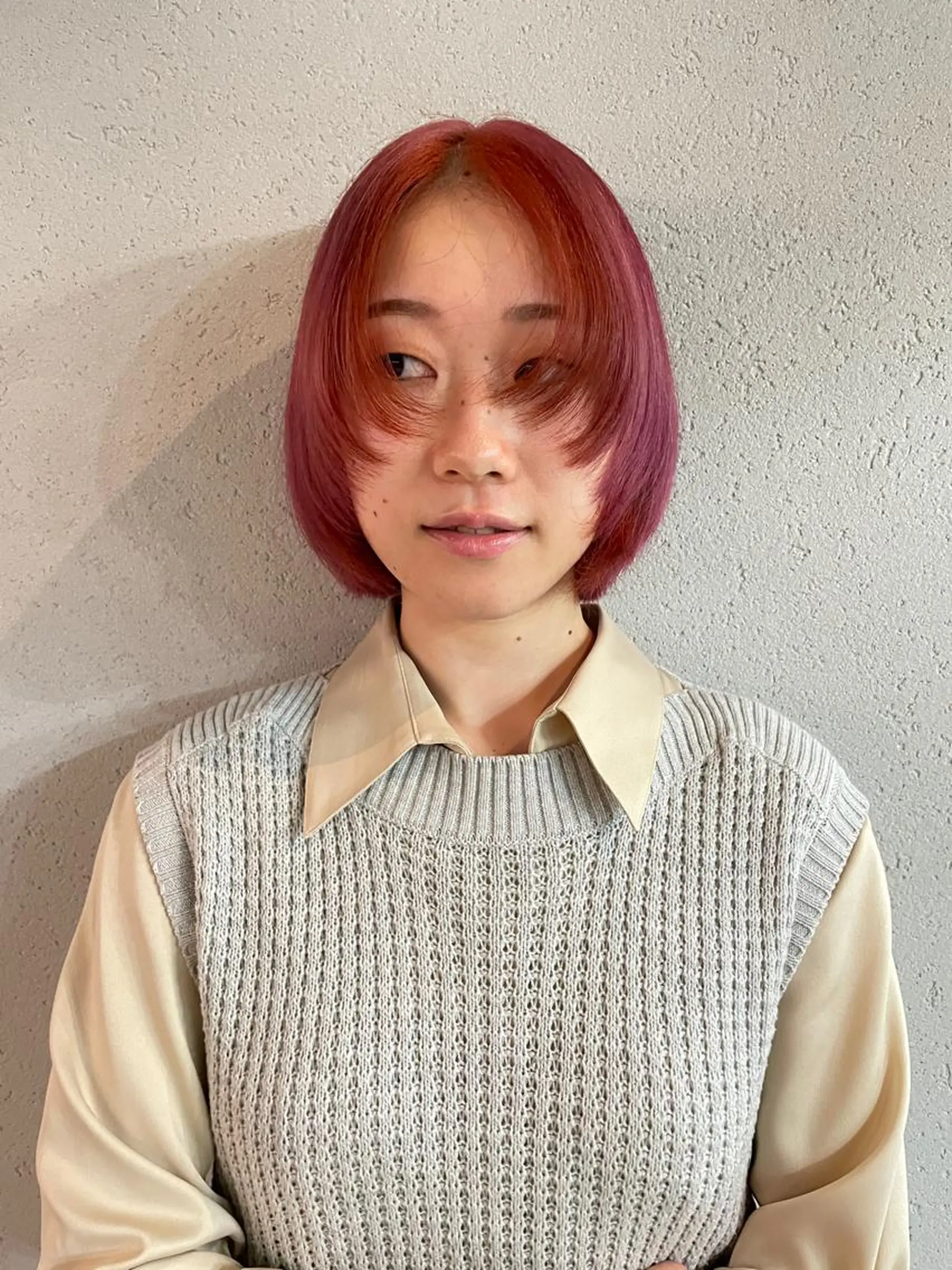 ミディアム カラー メンズ ヘアカラー 吉田一輝 外国人パーマのヘアスタイル