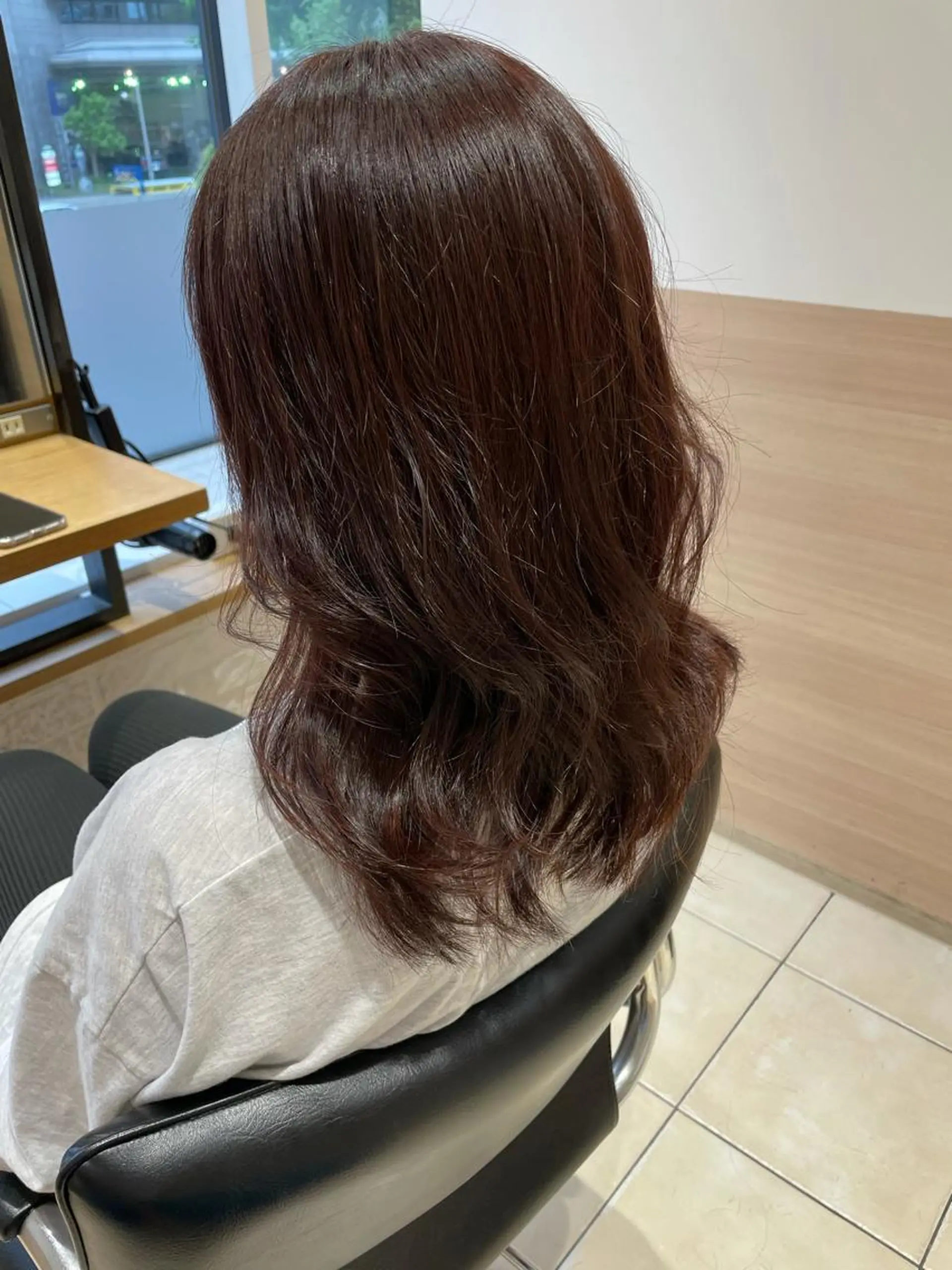 ミディアム カラー ブラウンカラー ケアカラー ピンクカラー ピンクブラウン GO TODAY SHAiRE SALON所属・天野 瑠真のヘアスタイル