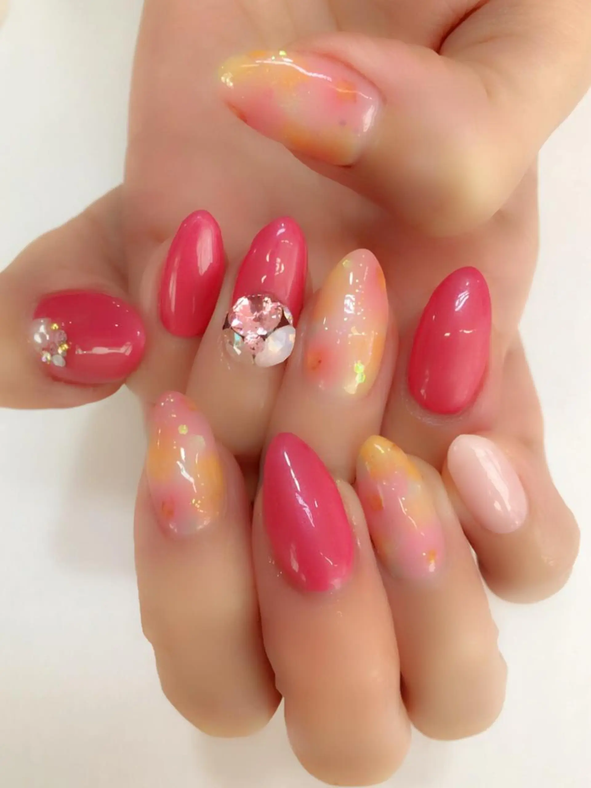 ミディアム カラー メンズ キッズ ネイル 学生（メンズ向け） ピンクカラー 学生 アートネイル フットネイル NAILSGOGO shibuyaのネイルデザイン