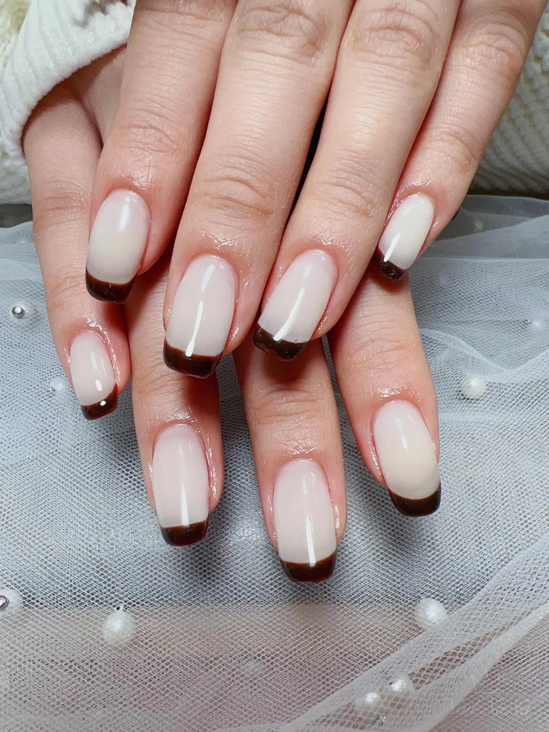 ショート カラー ネイル フレンチネイル ハンドネイル Nail NaNaのネイルデザイン