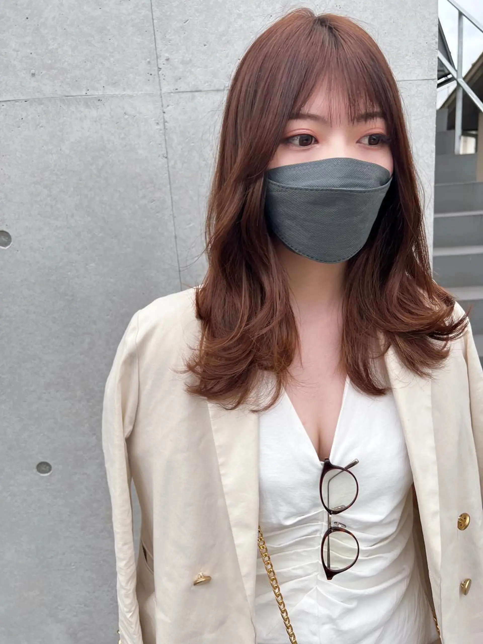 ロング カラー ロングレイヤー アッシュ アッシュグレー アッシュグレージュ グレージュ カット 誰よりも丁寧なカット 🍀小林輝のヘアスタイル