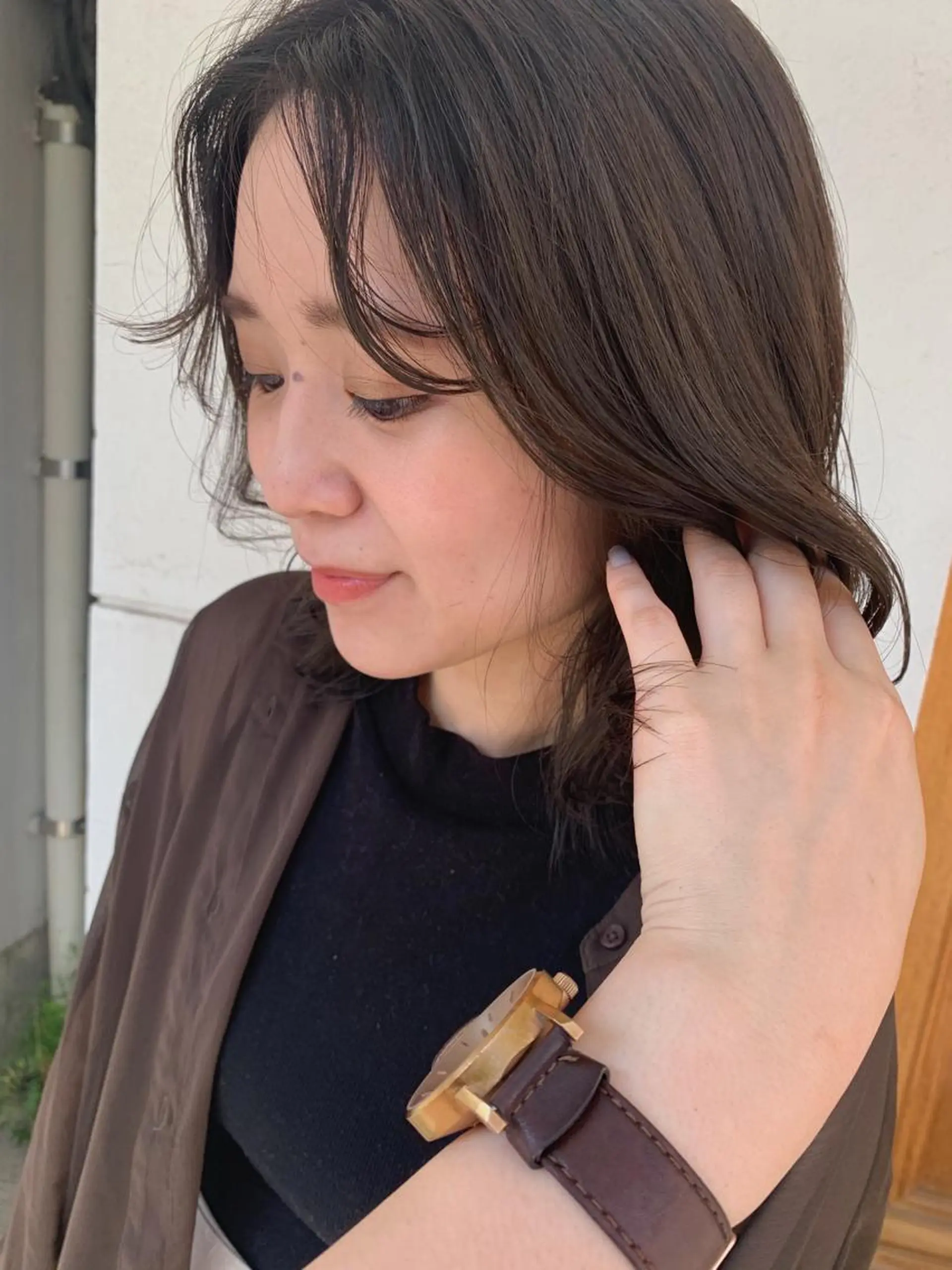 ミディアム カラー ベージュカラー ブリーチ ブリーチなしカラー オリーブベージュ ヘアカラー トリートメント m ā l o.🌷 サカモトマイコのヘアスタイル